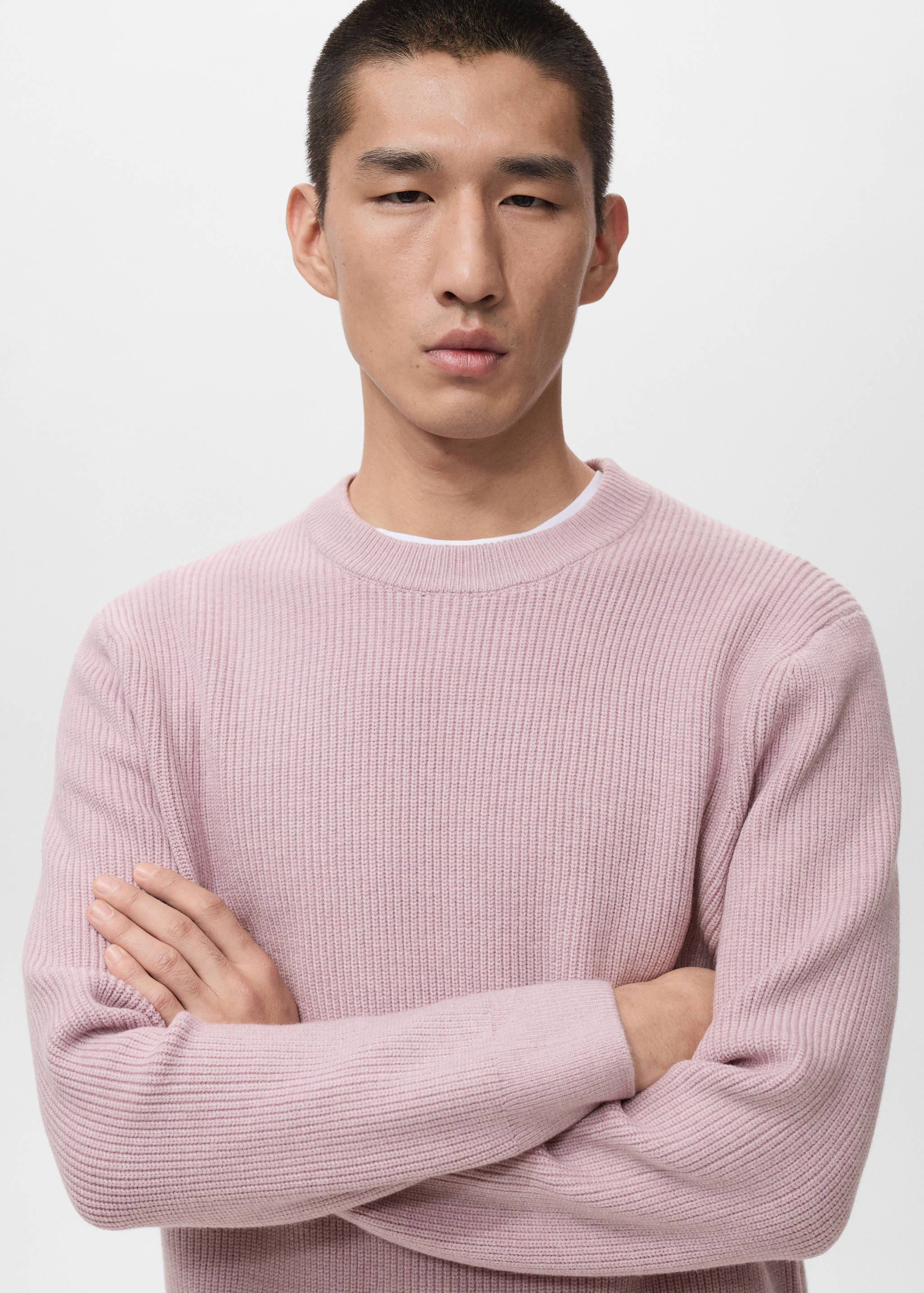 Knitted ribbed sweater - Details of the article 1