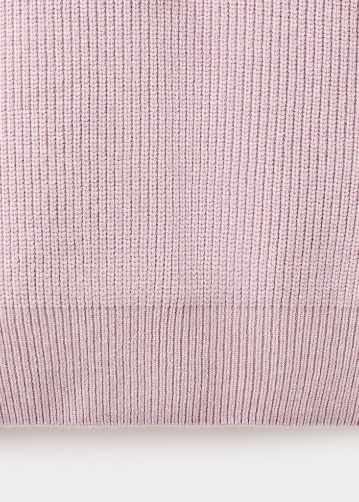 Knitted ribbed sweater — Pink