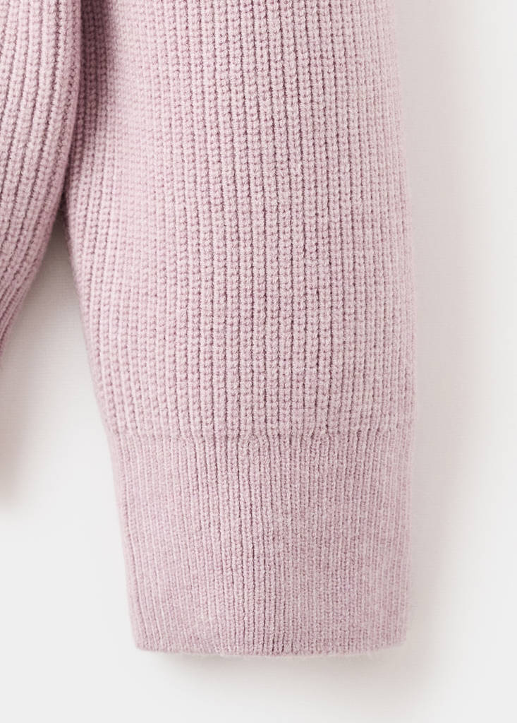 Knitted ribbed sweater — Pink
