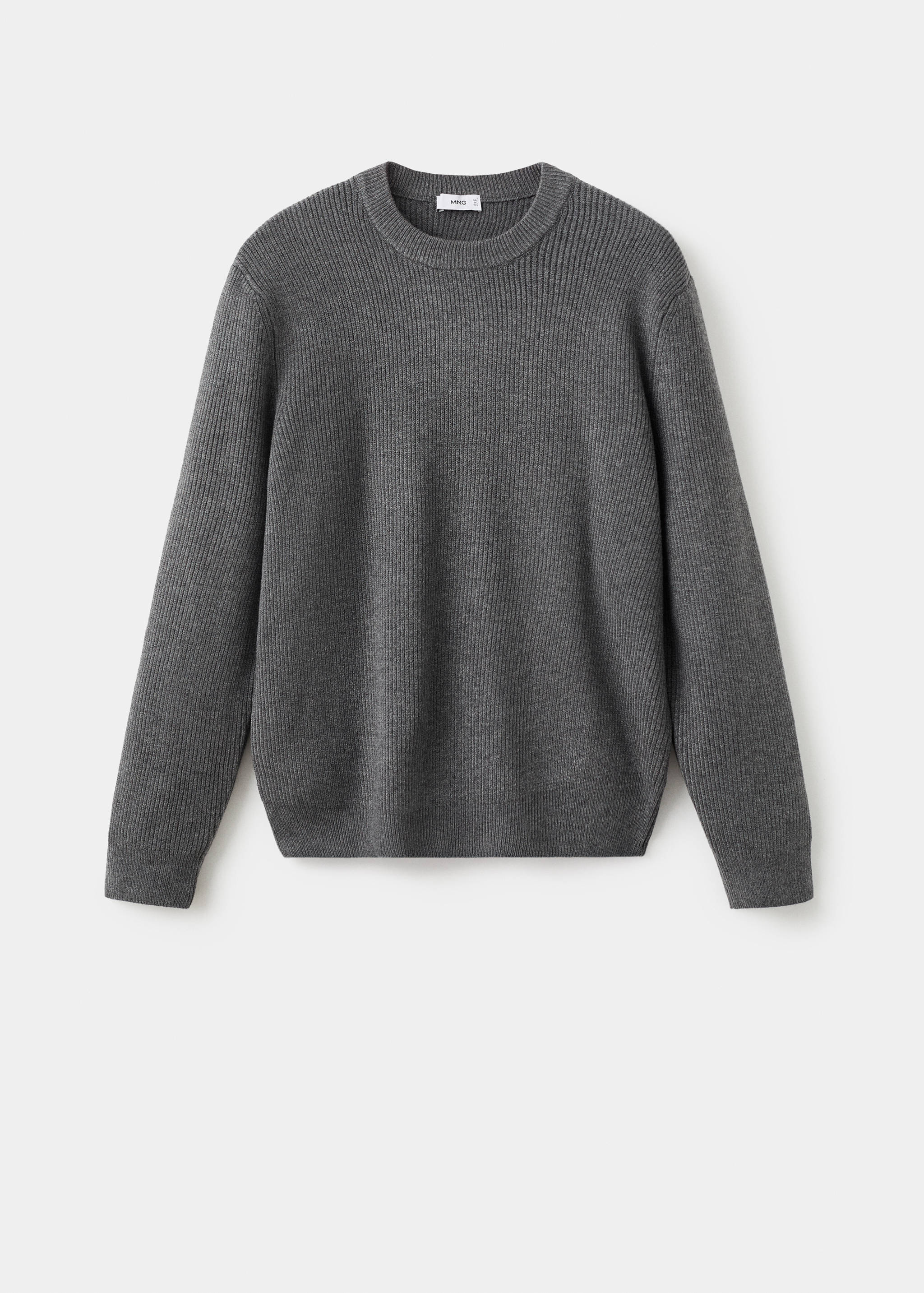 Knitted ribbed sweater - Article without model