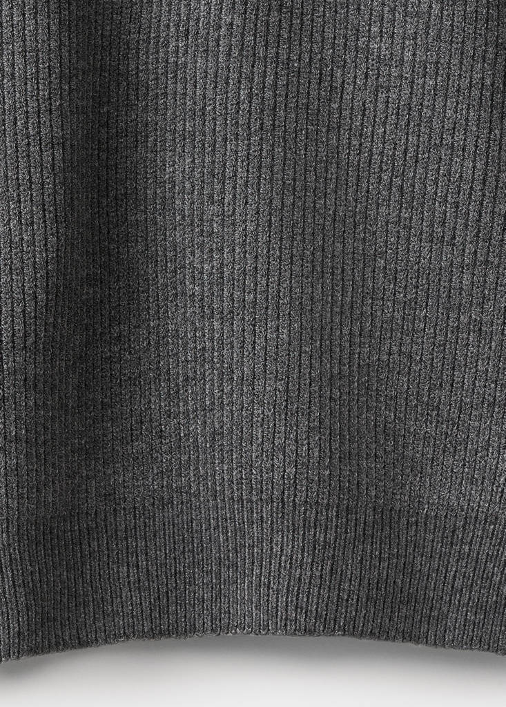 Knitted ribbed sweater — Dark Heather Grey