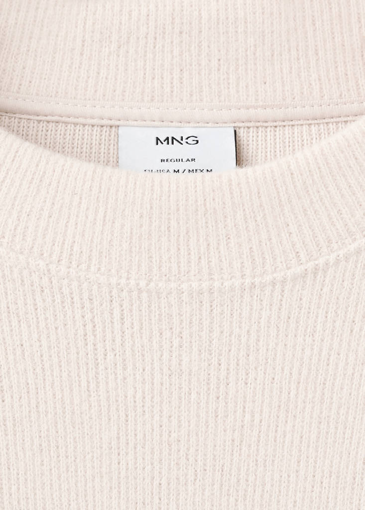 Regular-fit knitted sweatshirt — Ecru