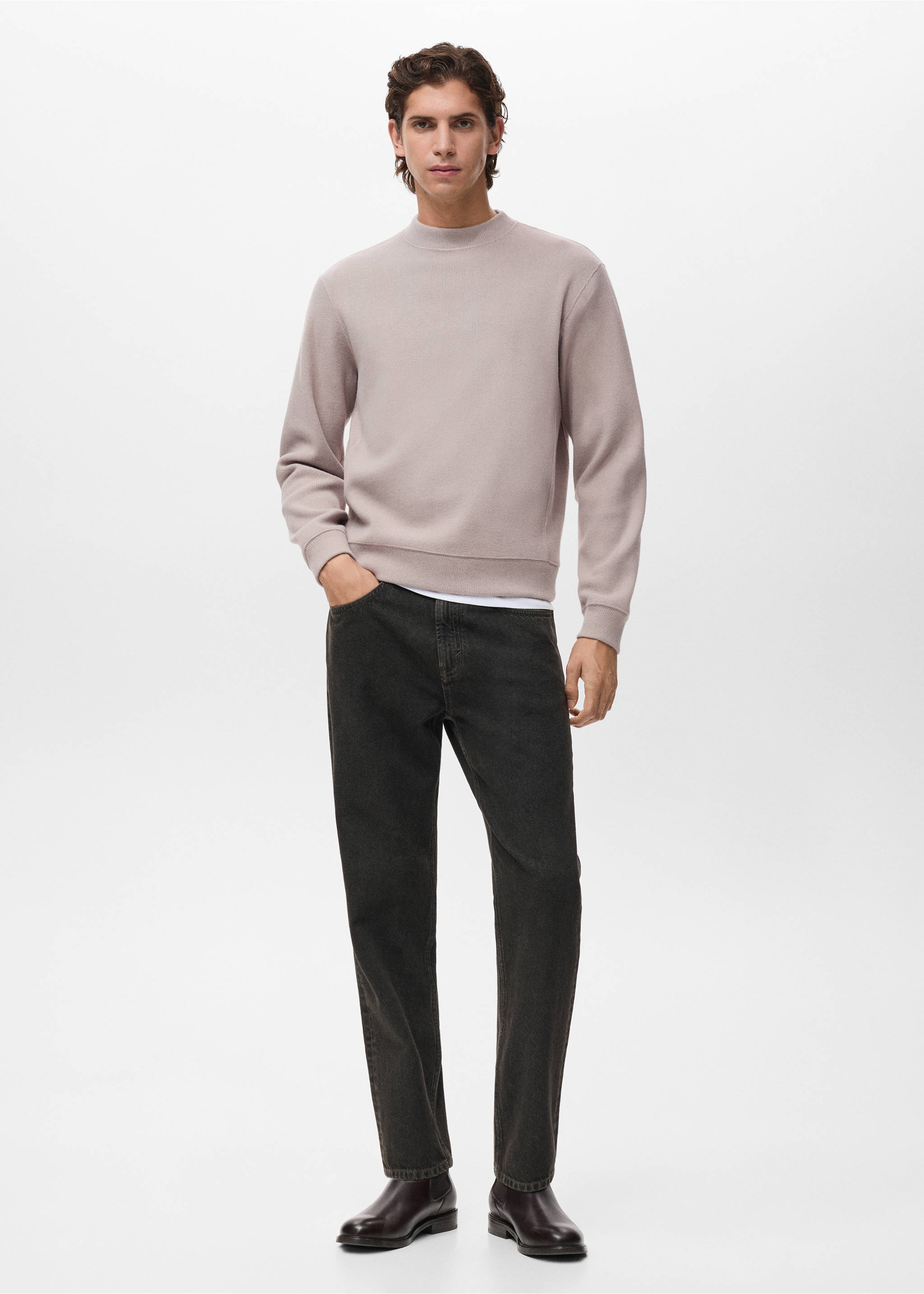 Sudadera punto regular fit - Plano general, Arena. Ref: 17007902-00.