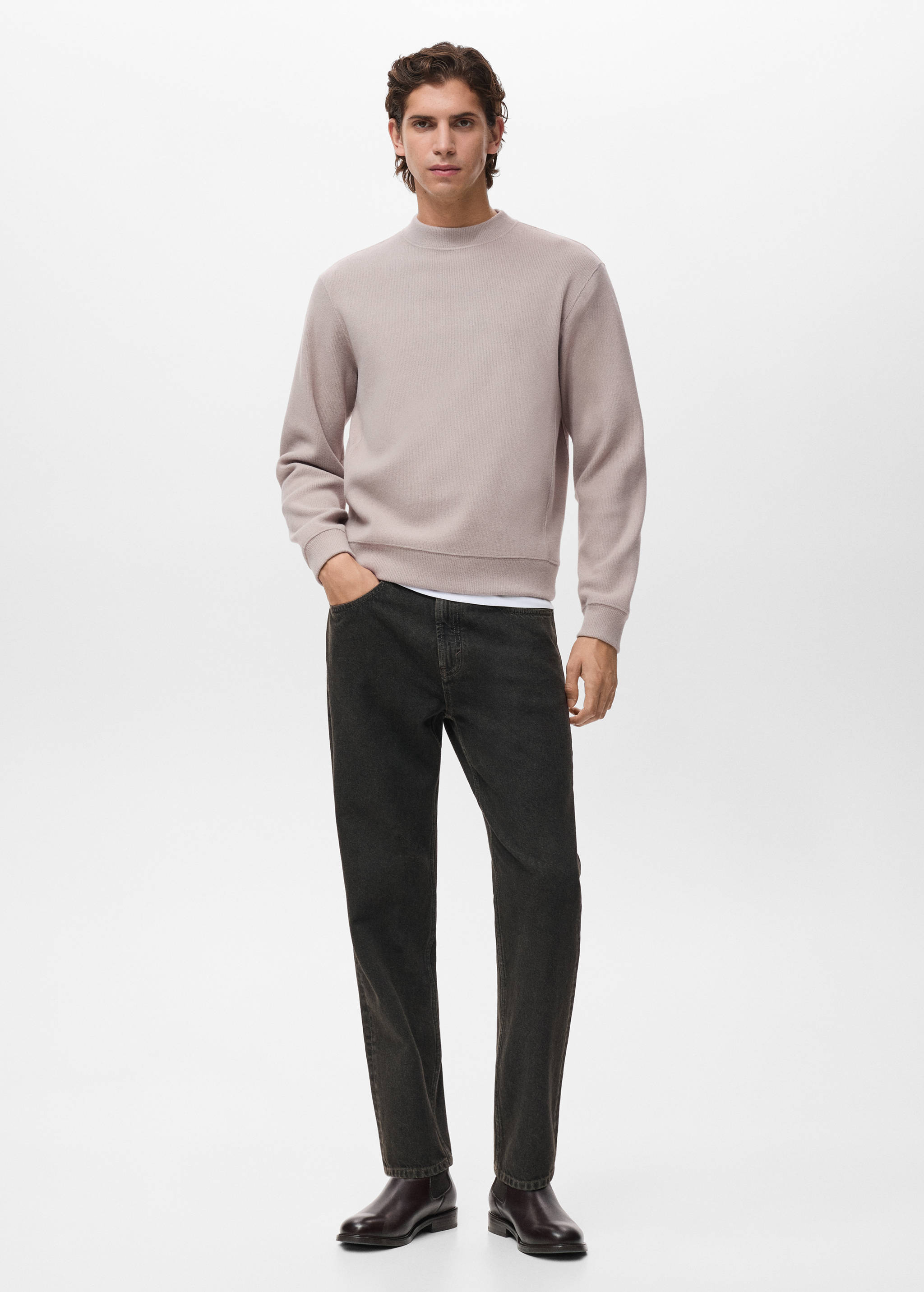 Sweat en maille regular fit - Plan général