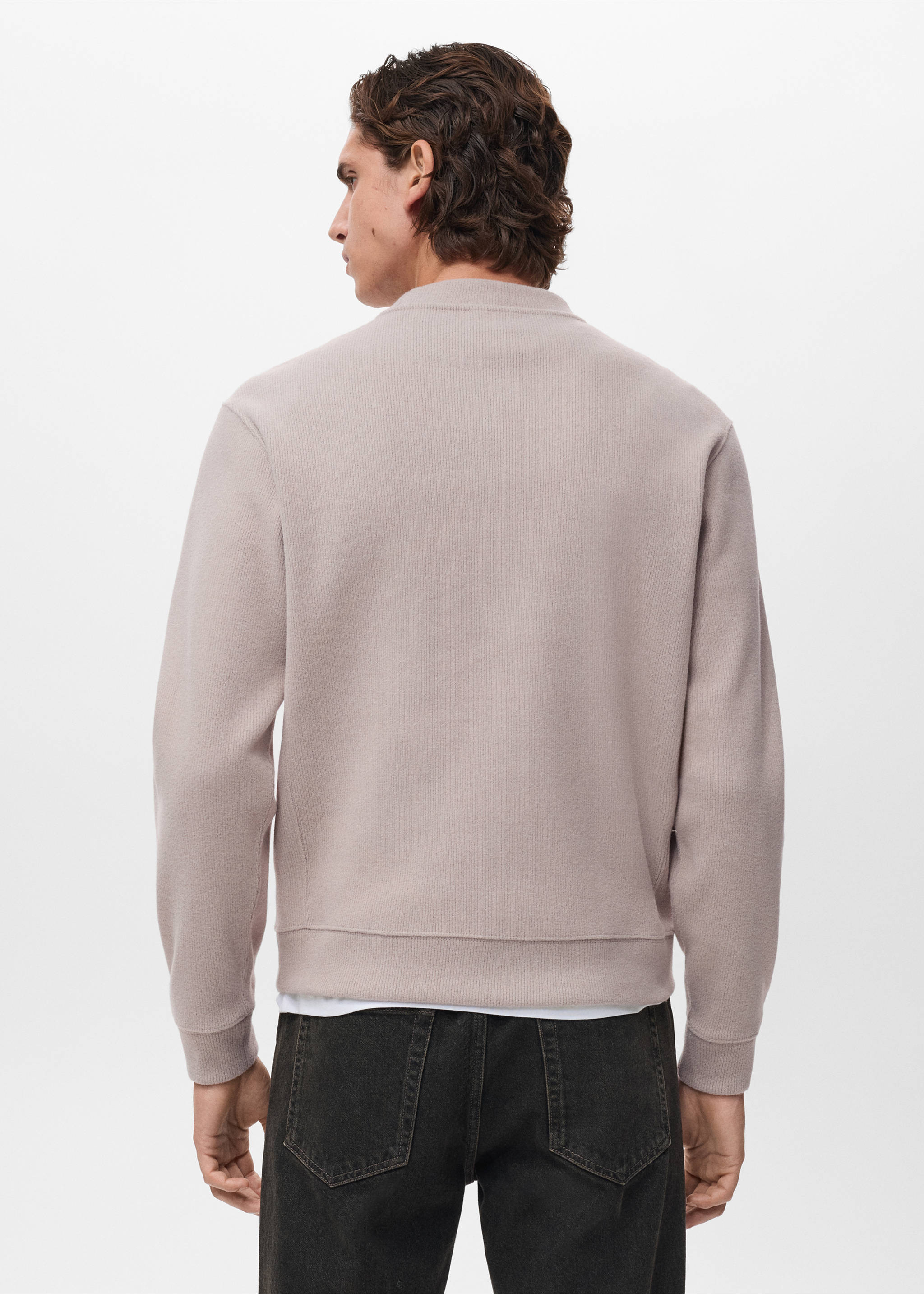 Sudadera punto regular fit - Reverso del artículo, Arena. Ref: 17007902-00.