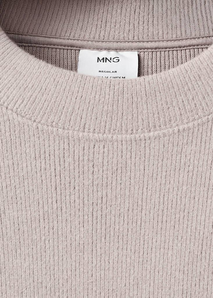 Regular-fit knitted sweatshirt — Sand