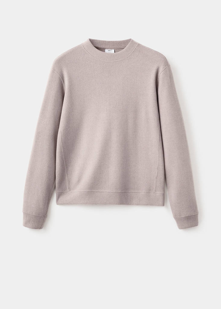 Regular-fit knitted sweatshirt — Sand