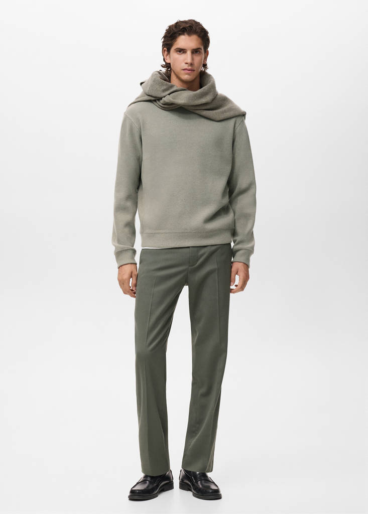 Regular-fit knitted sweatshirt — Pastel Green