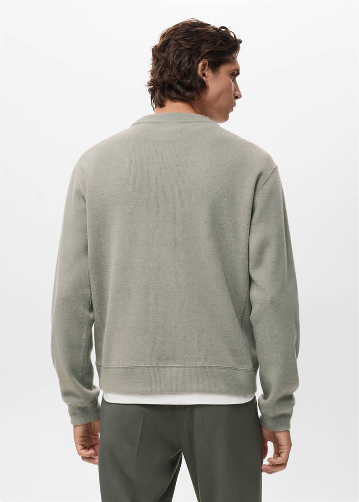 Regular-fit knitted sweatshirt — Pastel Green