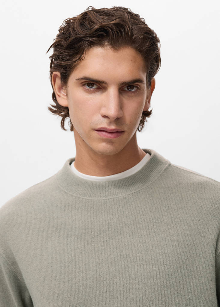 Regular-fit knitted sweatshirt — Pastel Green
