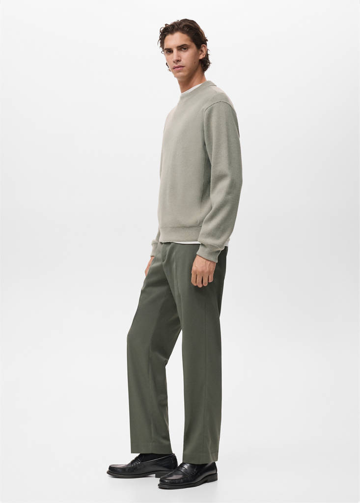 Regular-fit knitted sweatshirt — Pastel Green