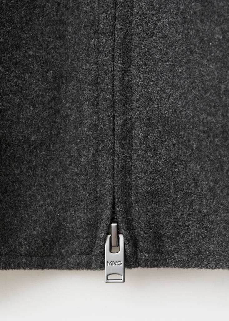 Regular-fit jacket with zip — Dark Heather Grey