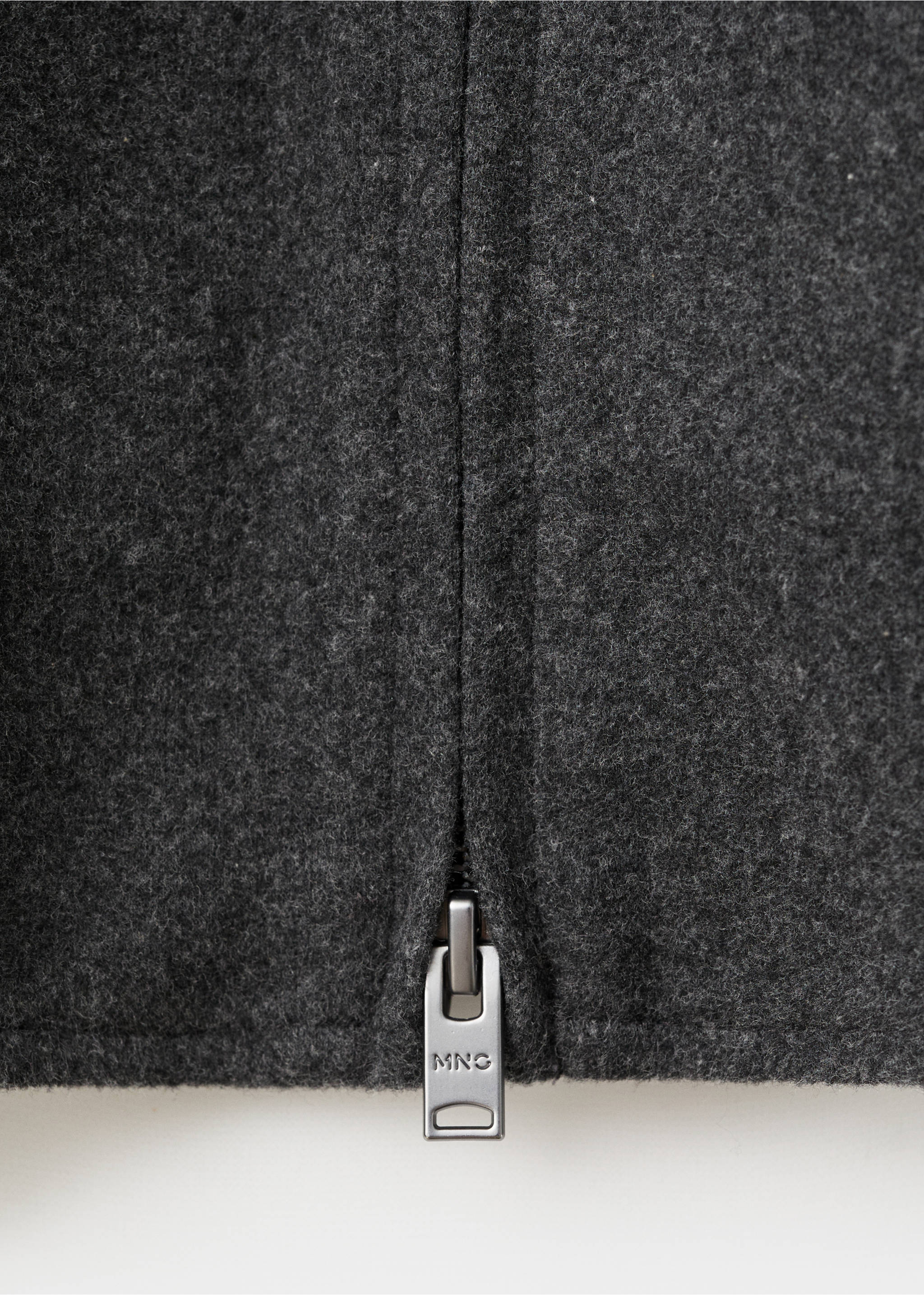 Veste zippée regular-fit - Détail de l'article 8, Gris chiné foncé. Ref: 17007903-00.