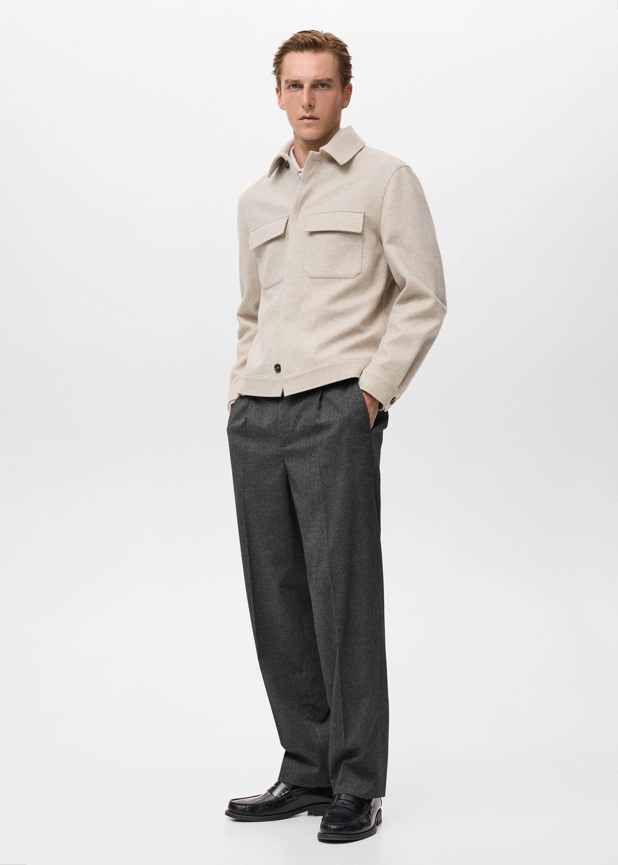 Flannel overshirt with pockets - Details of the article 2