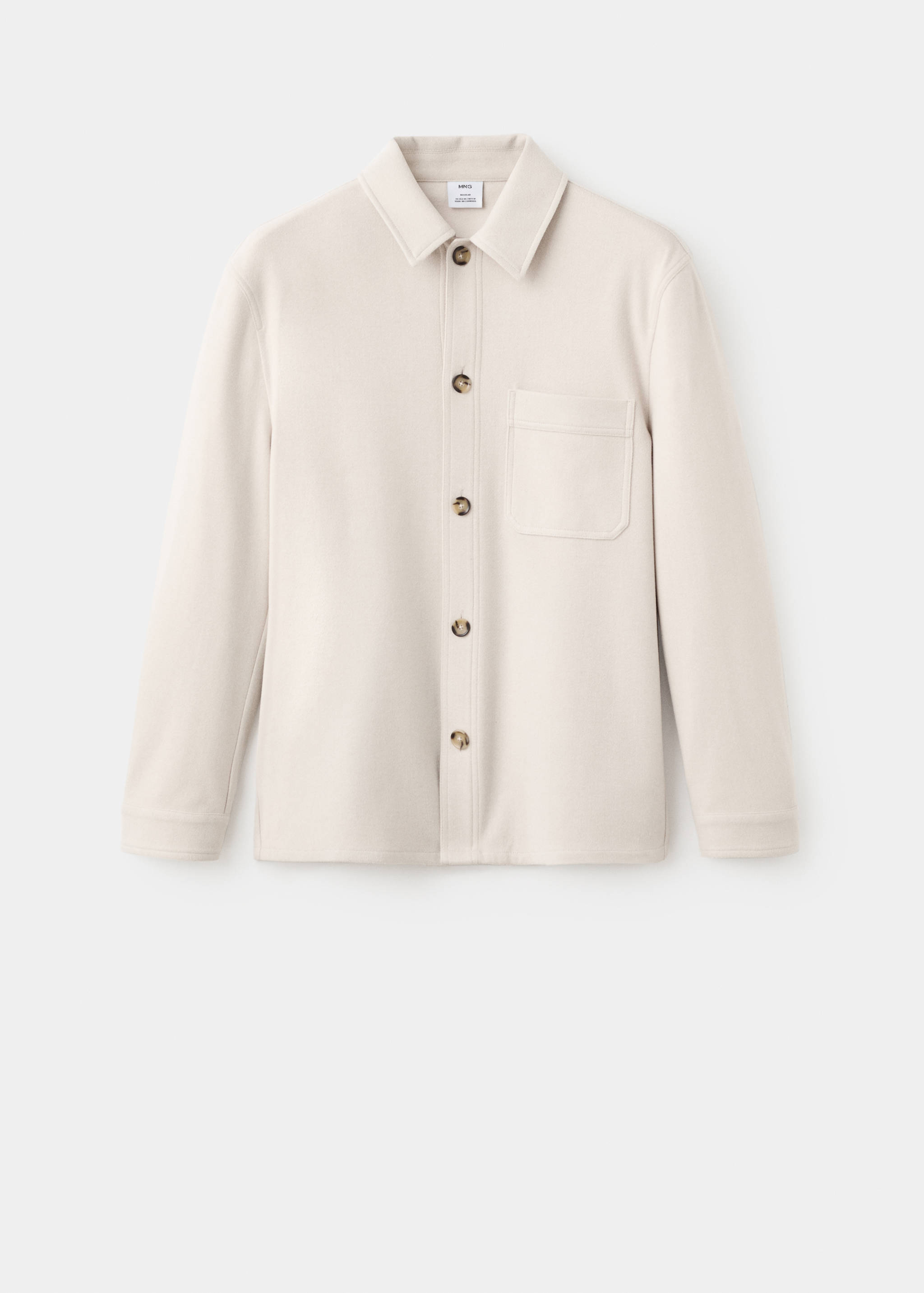 Верхняя рубашка regular fit из фланели - Изделие без модели