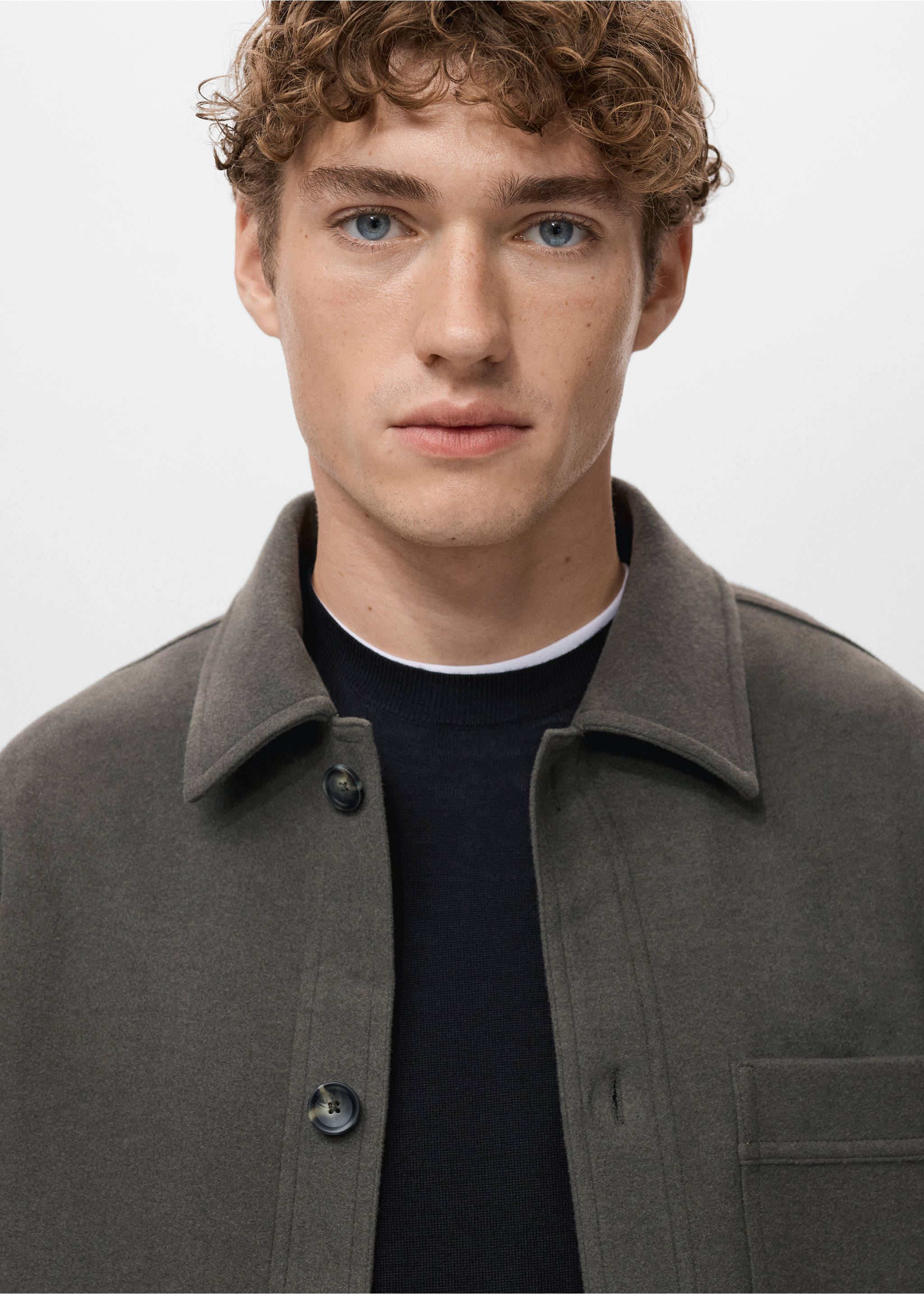 Верхняя рубашка regular fit из фланели - Деталь изделия 1, Темно-зеленый. Ref: 17007906-00.