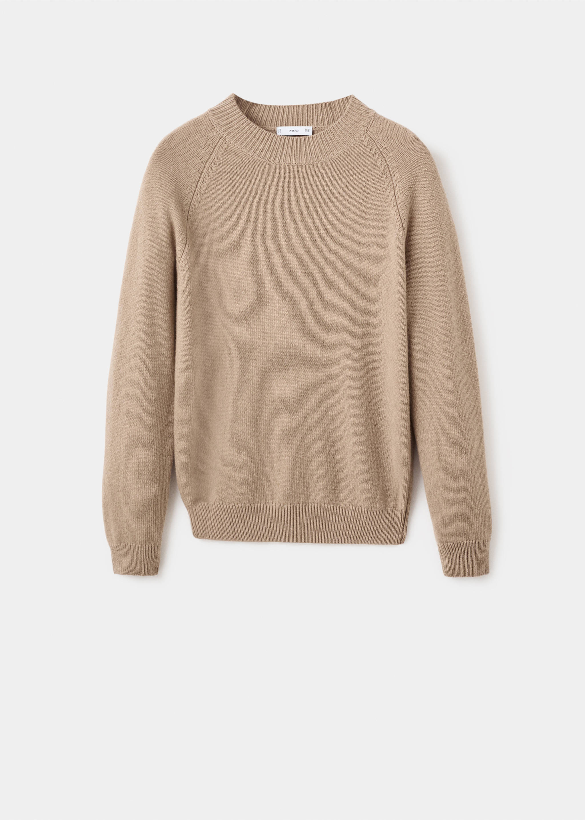 100% Italian wool knitted sweater - Article without model, Medium Brown. Ref: 17007907-00.