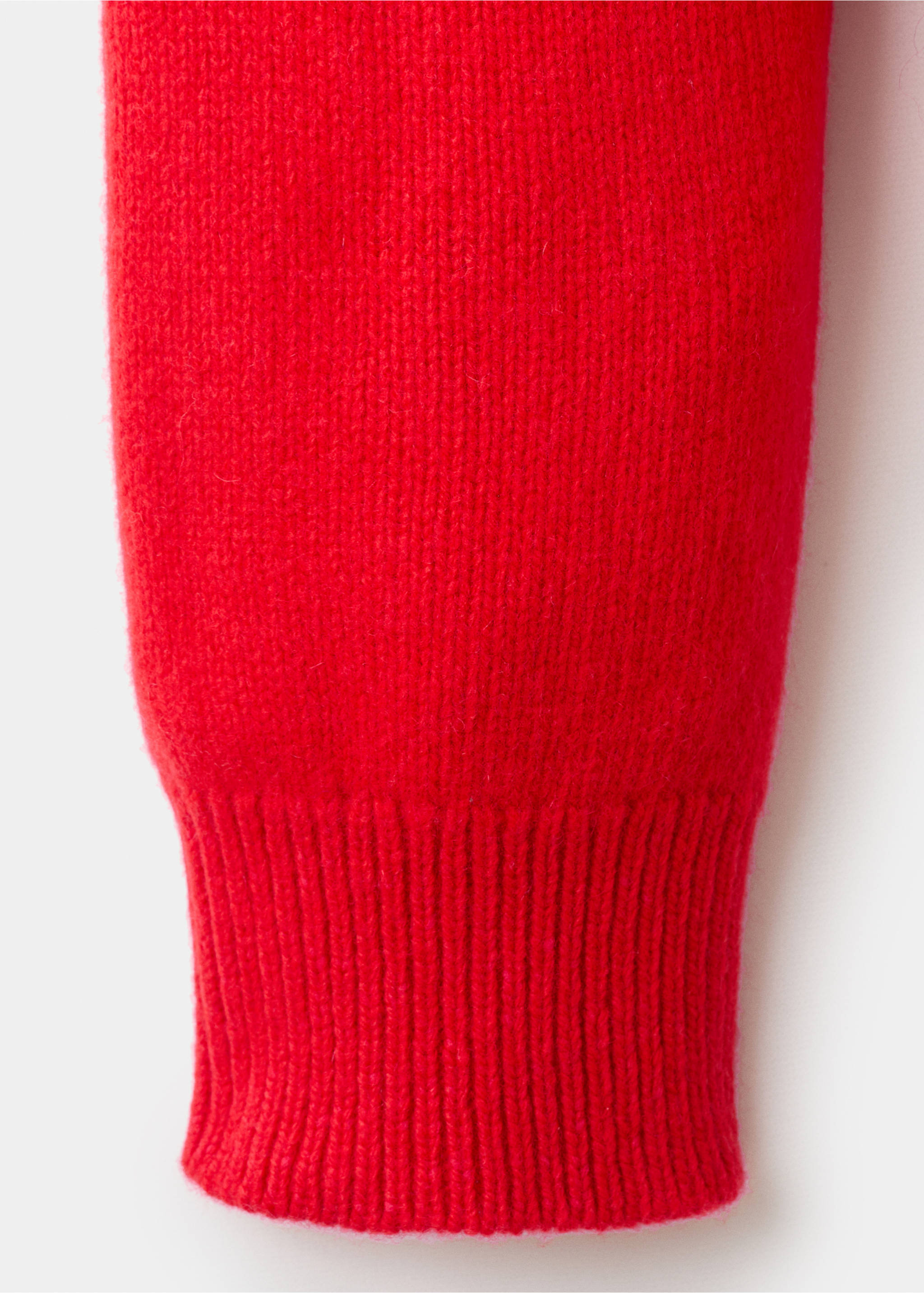 100% Italian wool knitted sweater - Details of the article 0, Red. Ref: 17007907-00.