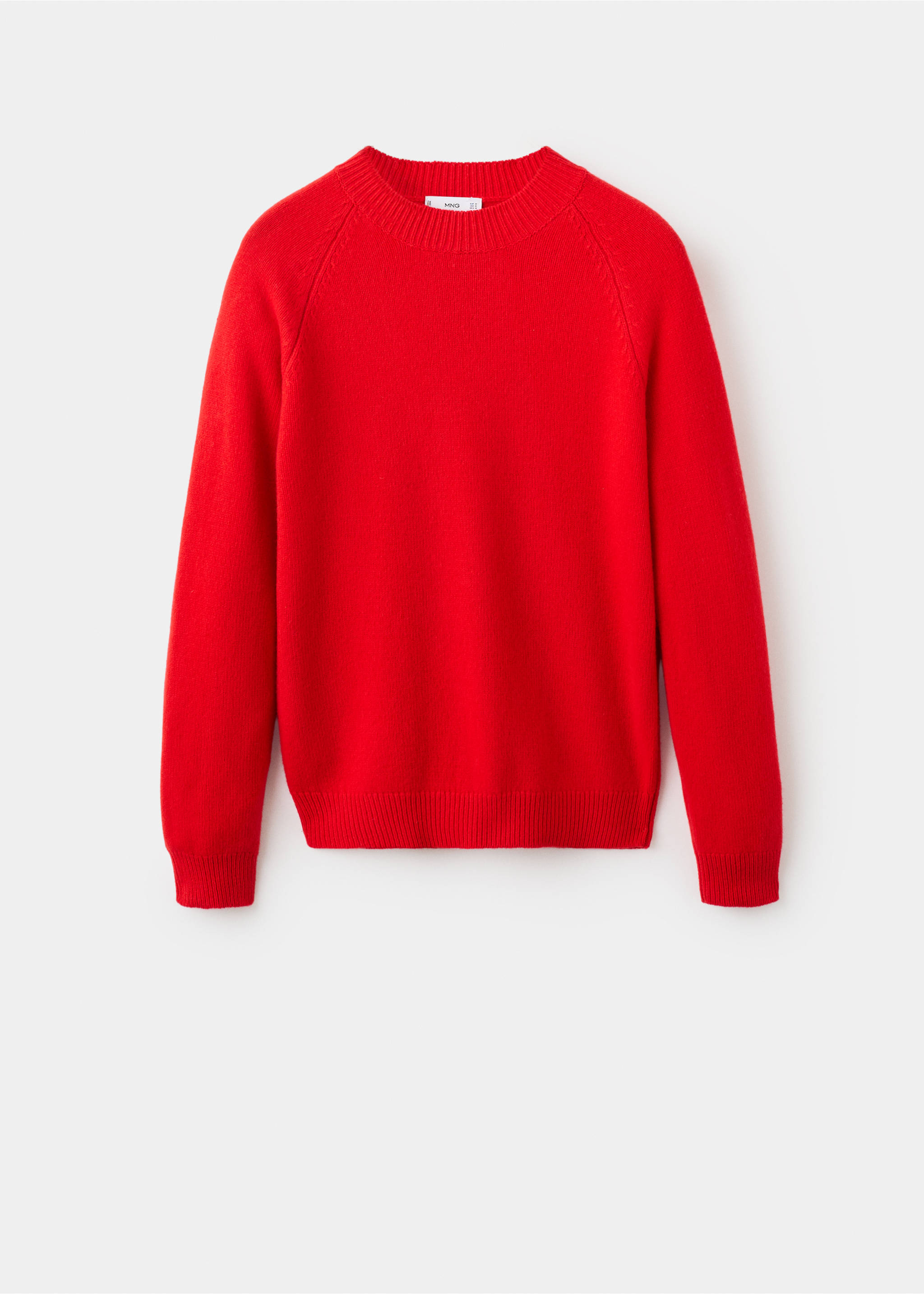 100% Italian wool knitted sweater - Article without model, Red. Ref: 17007907-00.