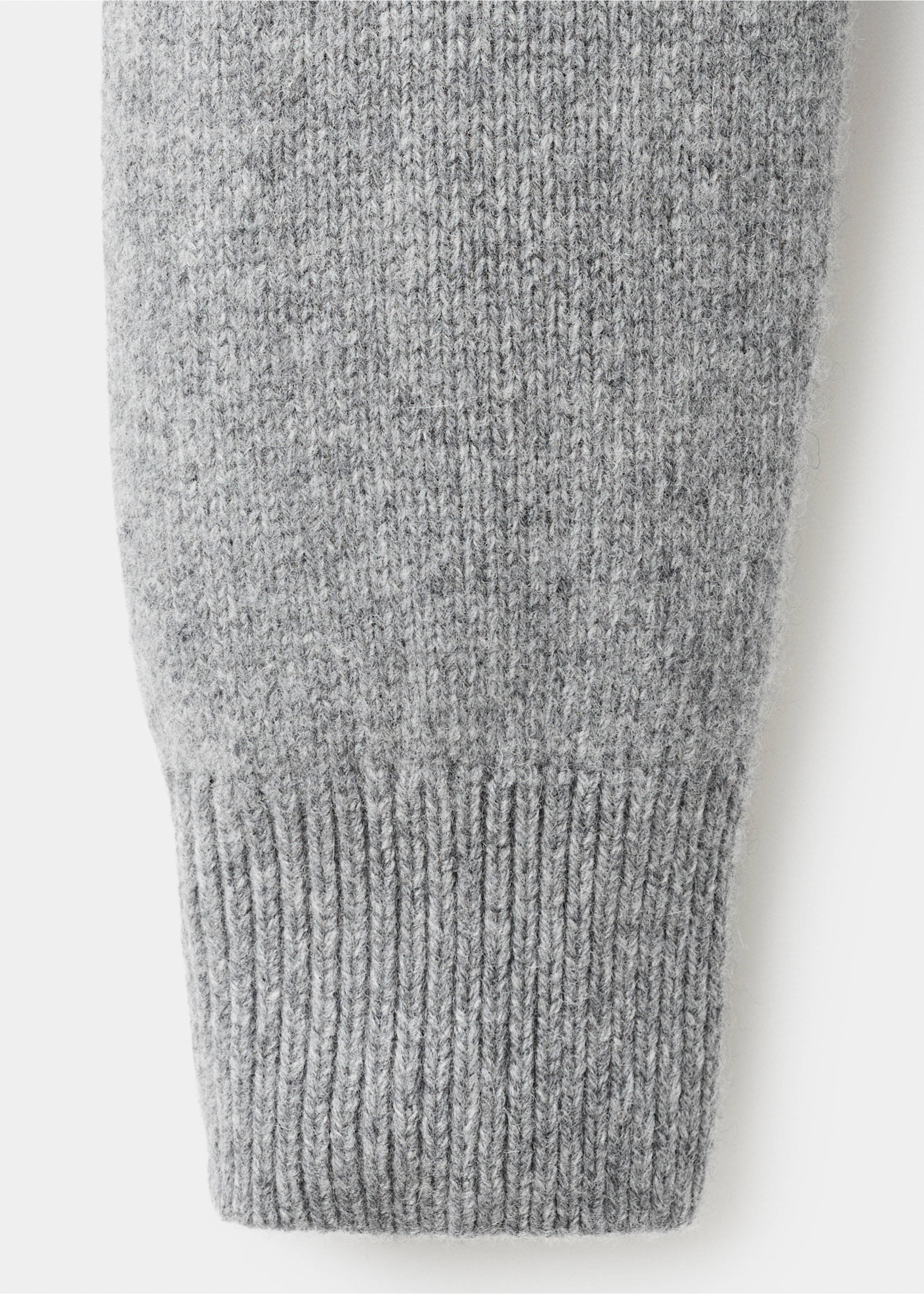 100% Italian wool knitted sweater - Details of the article 0, Medium Heather Grey. Ref: 17007907-00.