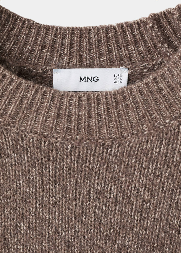Fine-knit wool-blend sweater — Medium Brown
