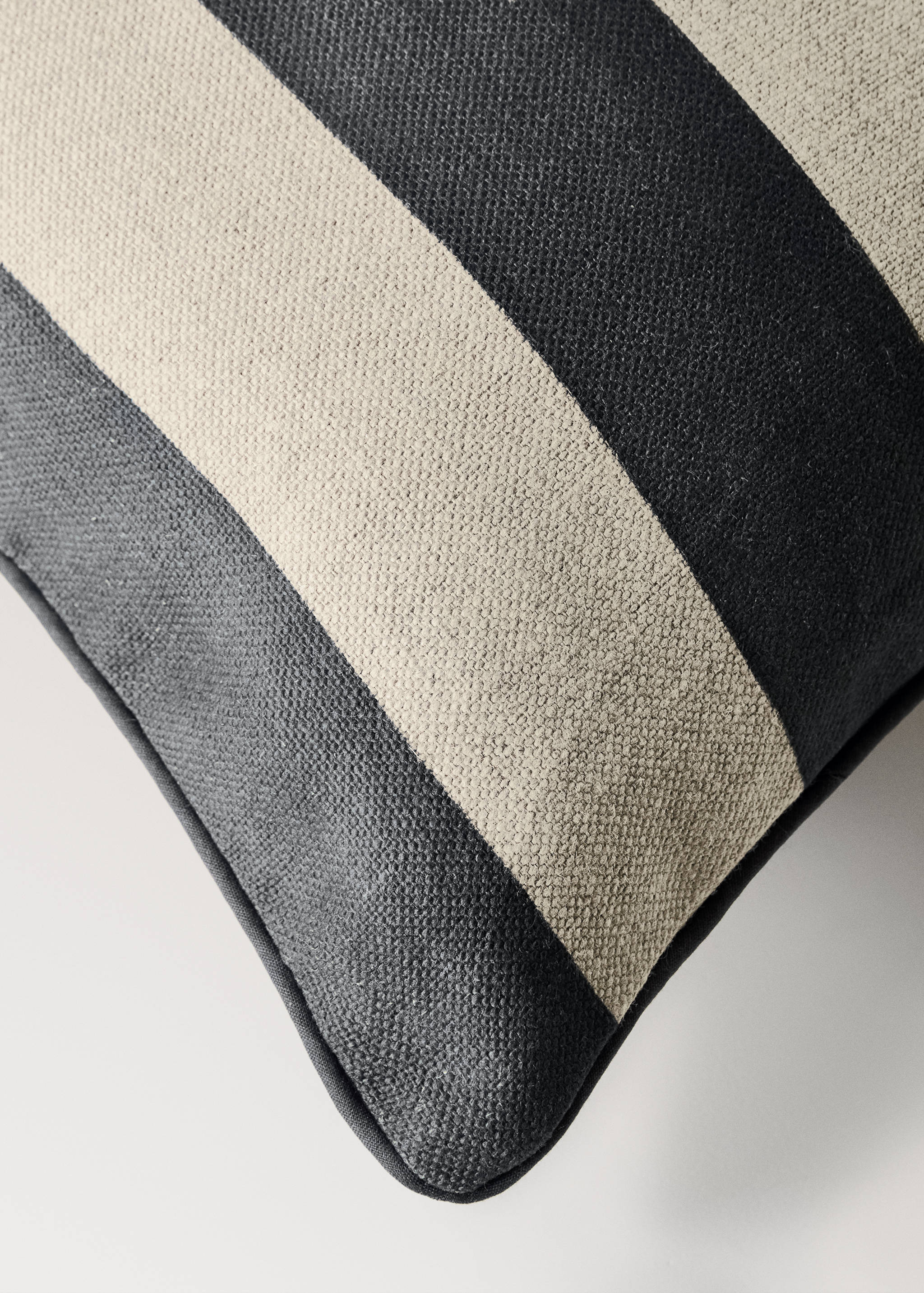 Housse coussin lin à rayures avec liseré 40x60 cm - Détail de l'article 2