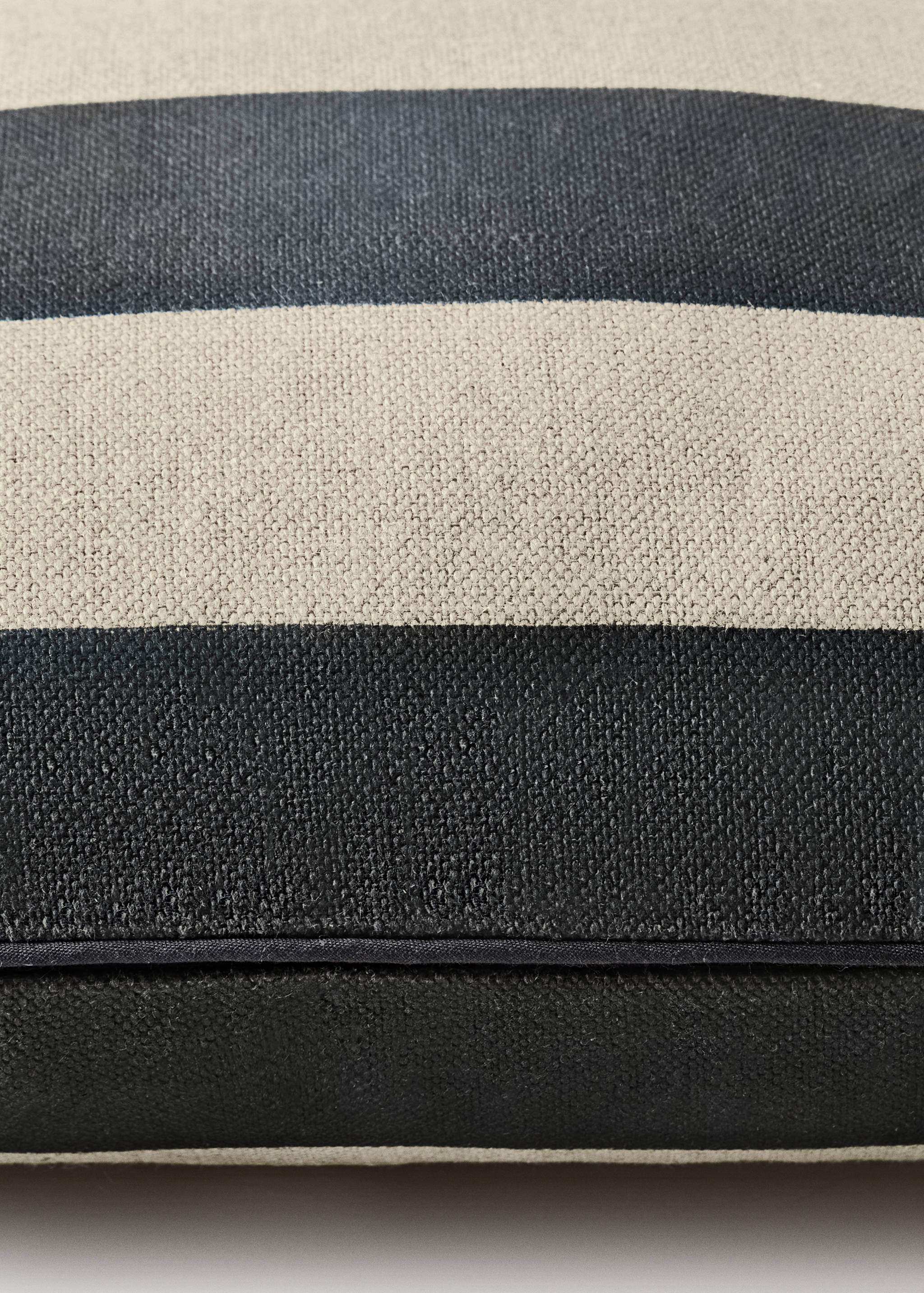 Housse coussin lin à rayures avec liseré 40x60 cm - Détail de l'article 3