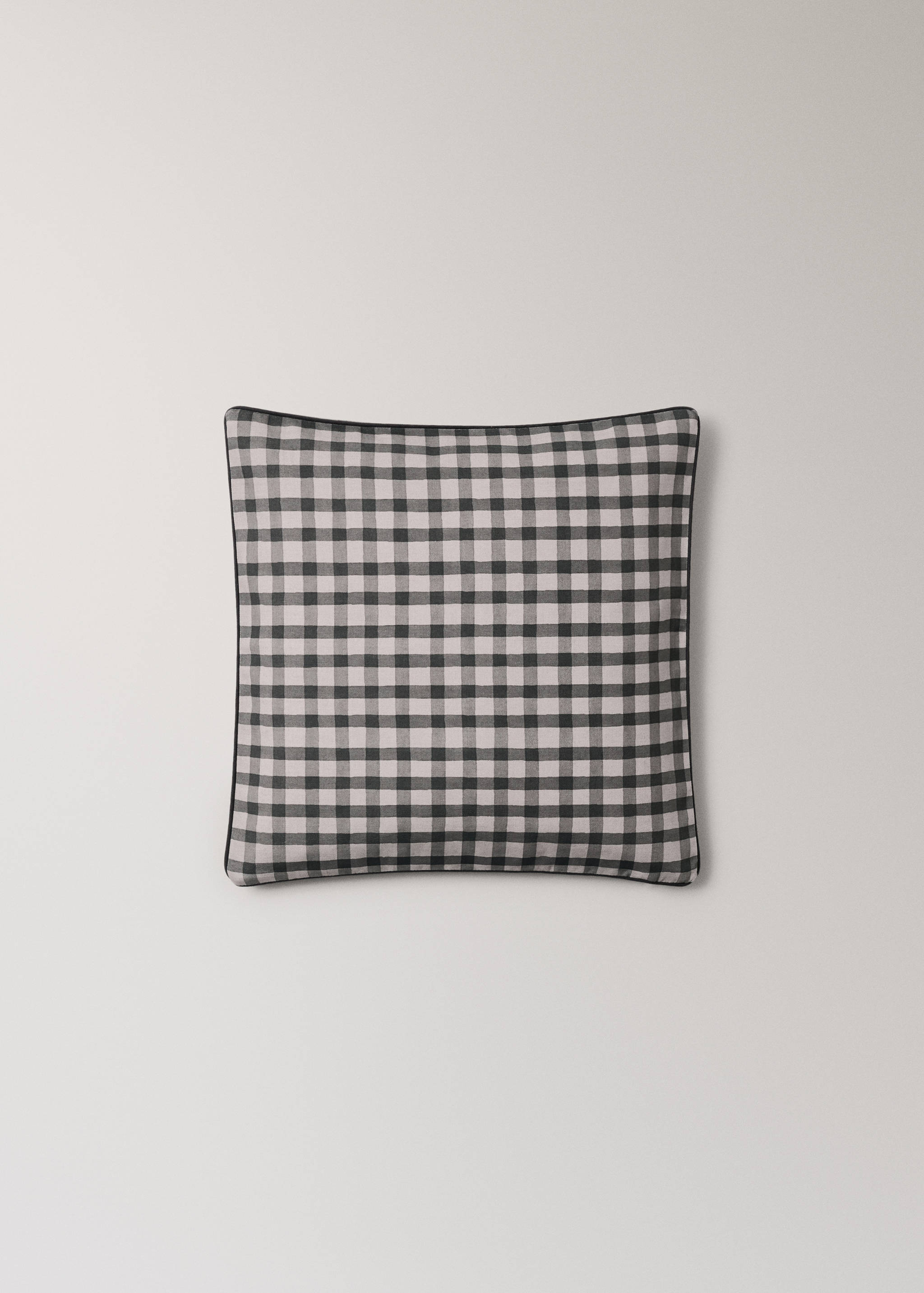 Housse de coussin coton vichy liseré 45x45 cm - Article sans modèle
