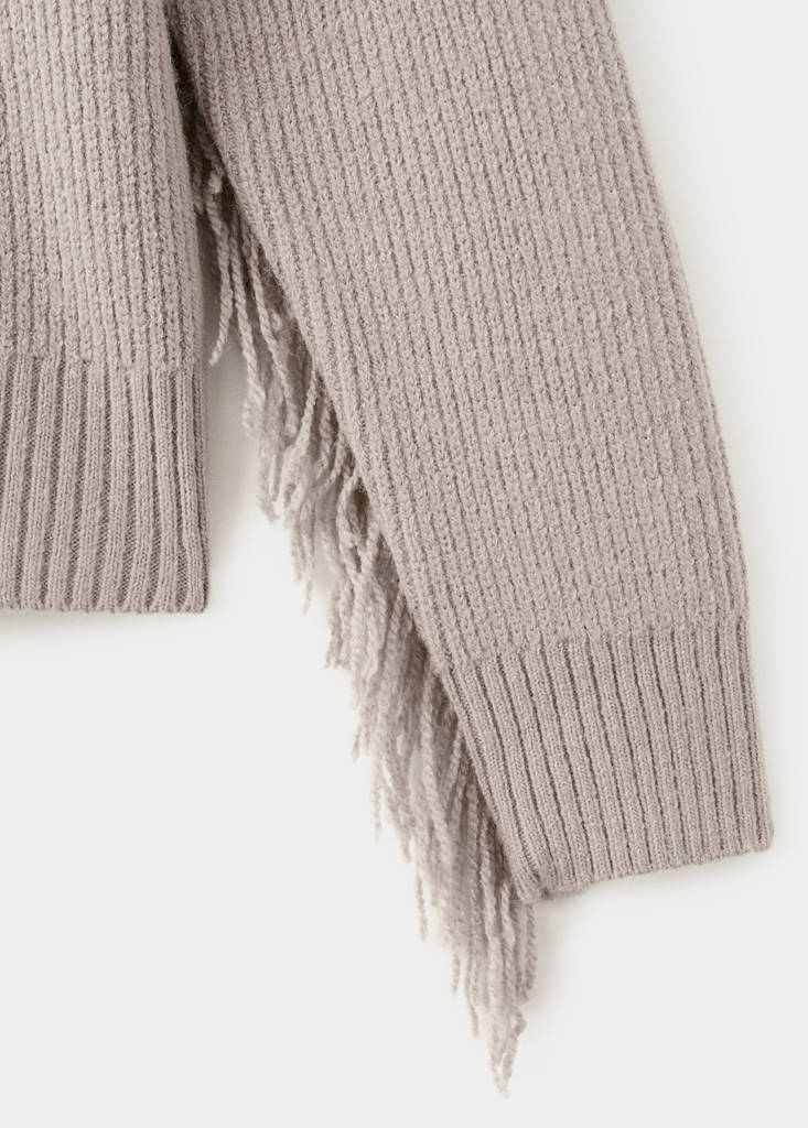Fringes knit sweater — Medium Brown