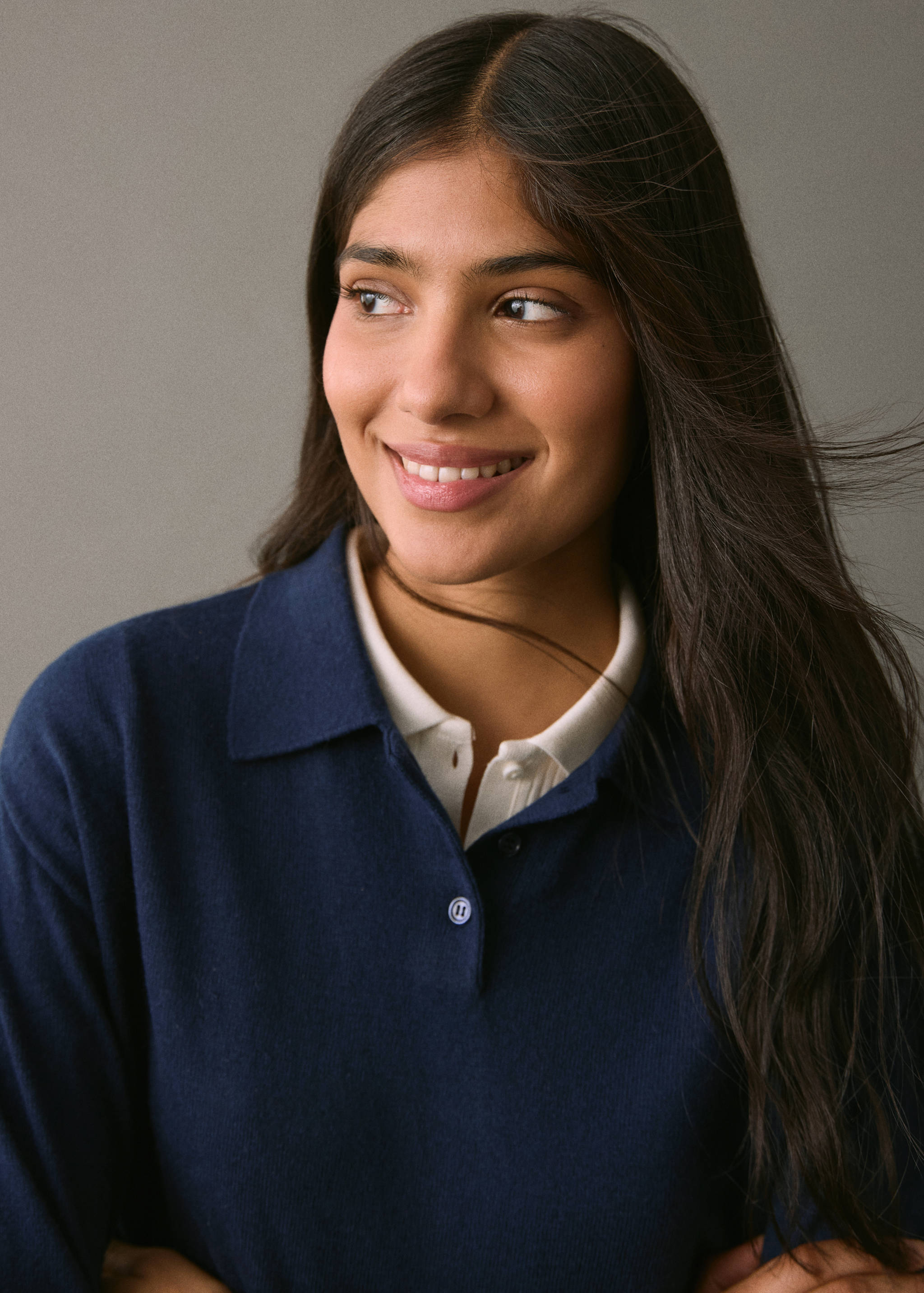 Knitted polo-neck sweater - Details of the article 1