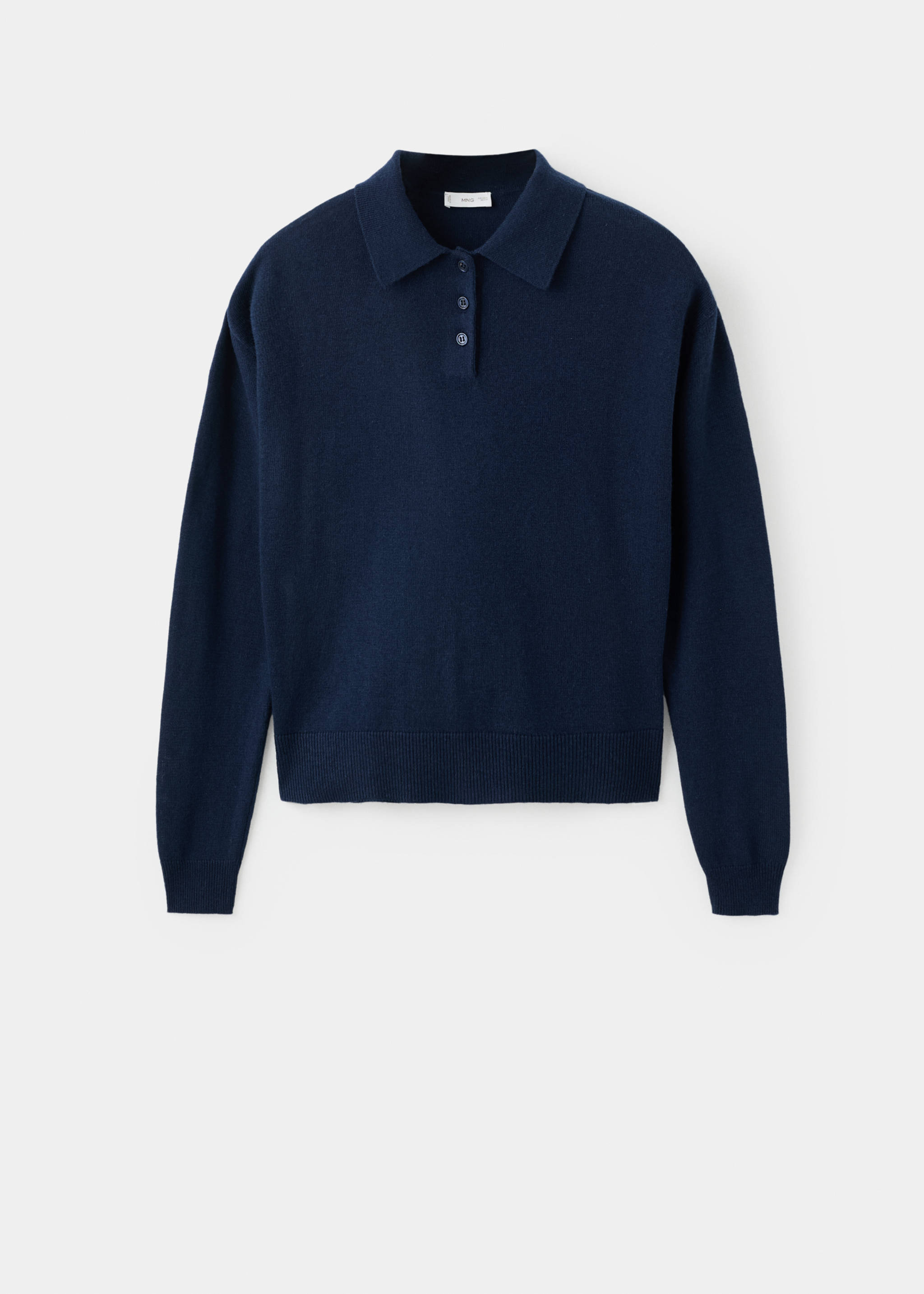 Knitted polo-neck sweater - Article without model