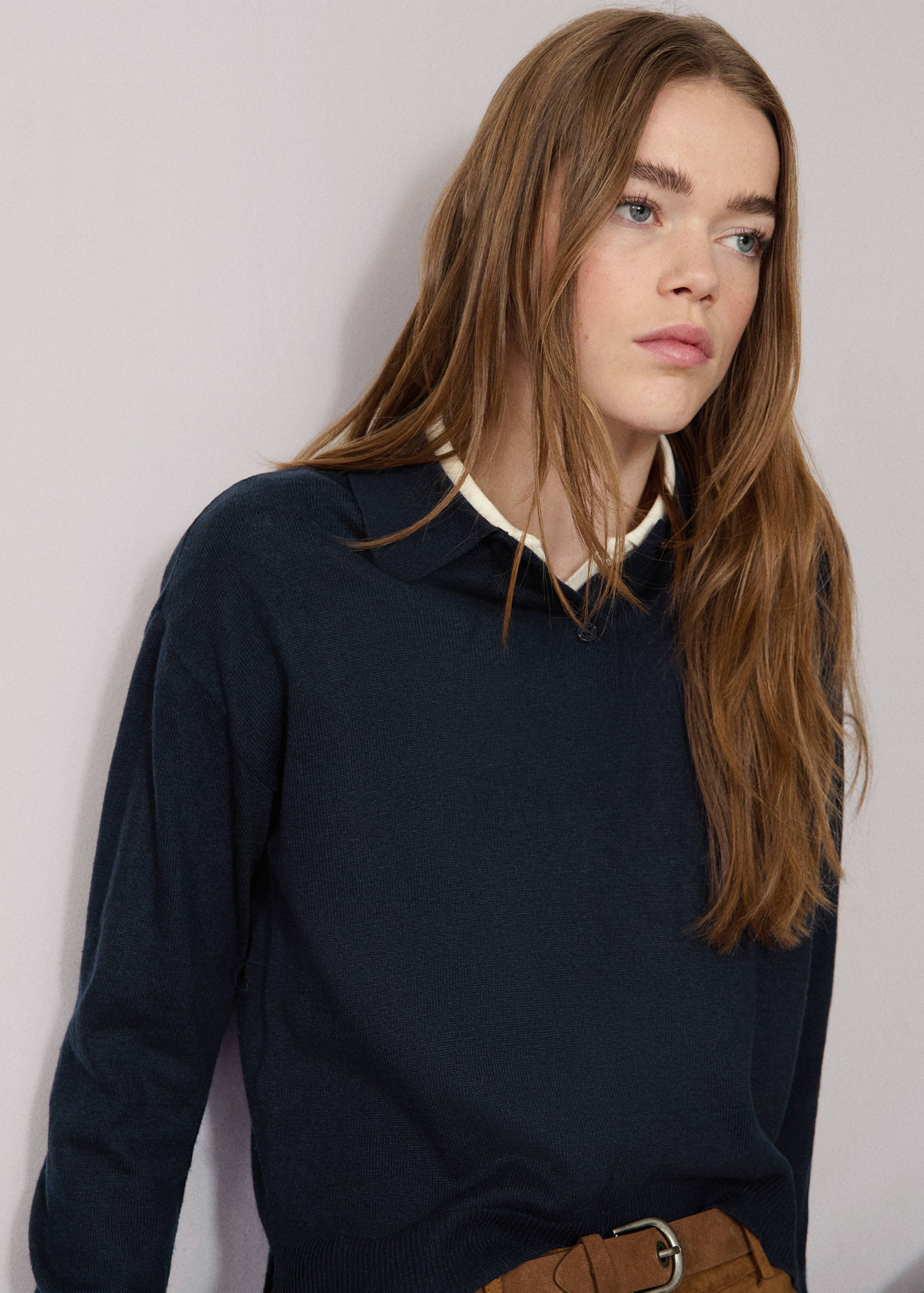 Knitted polo-neck sweater - Details of the article 5