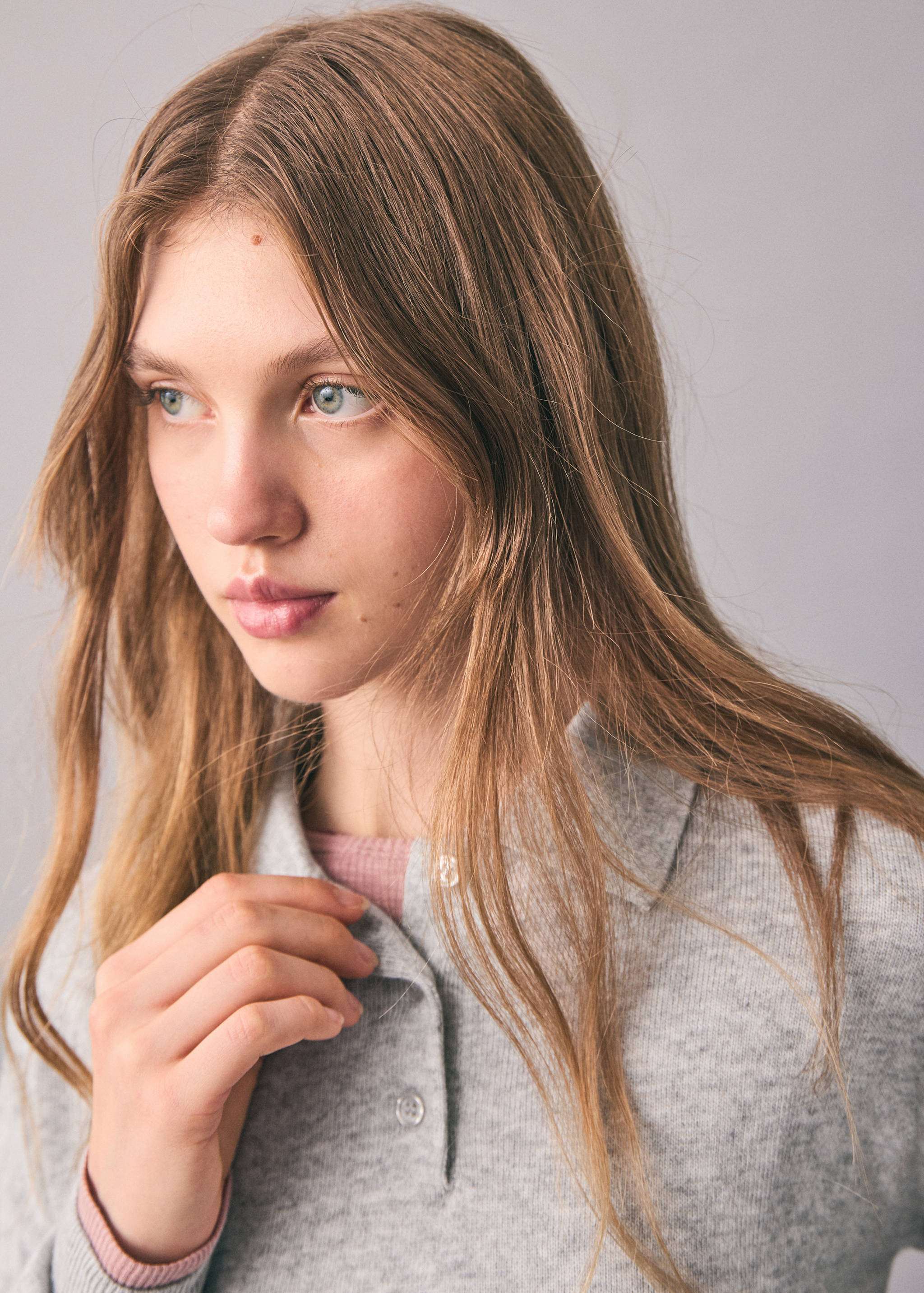 Knitted polo-neck sweater - Details of the article 1