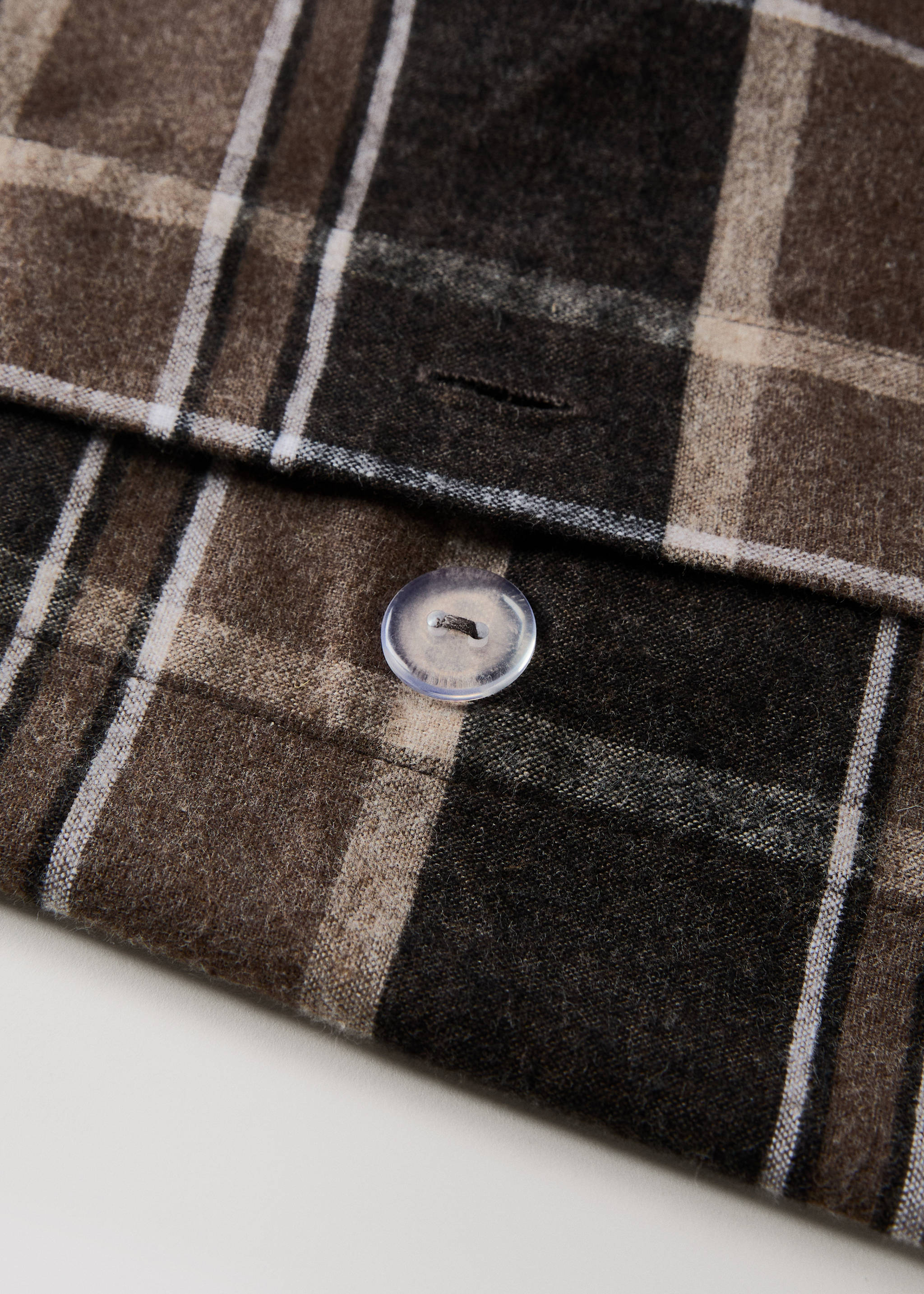 Flannel cotton melange-yarn duvet cover with check pattern for 135/140 cm bed - Details of the article 2