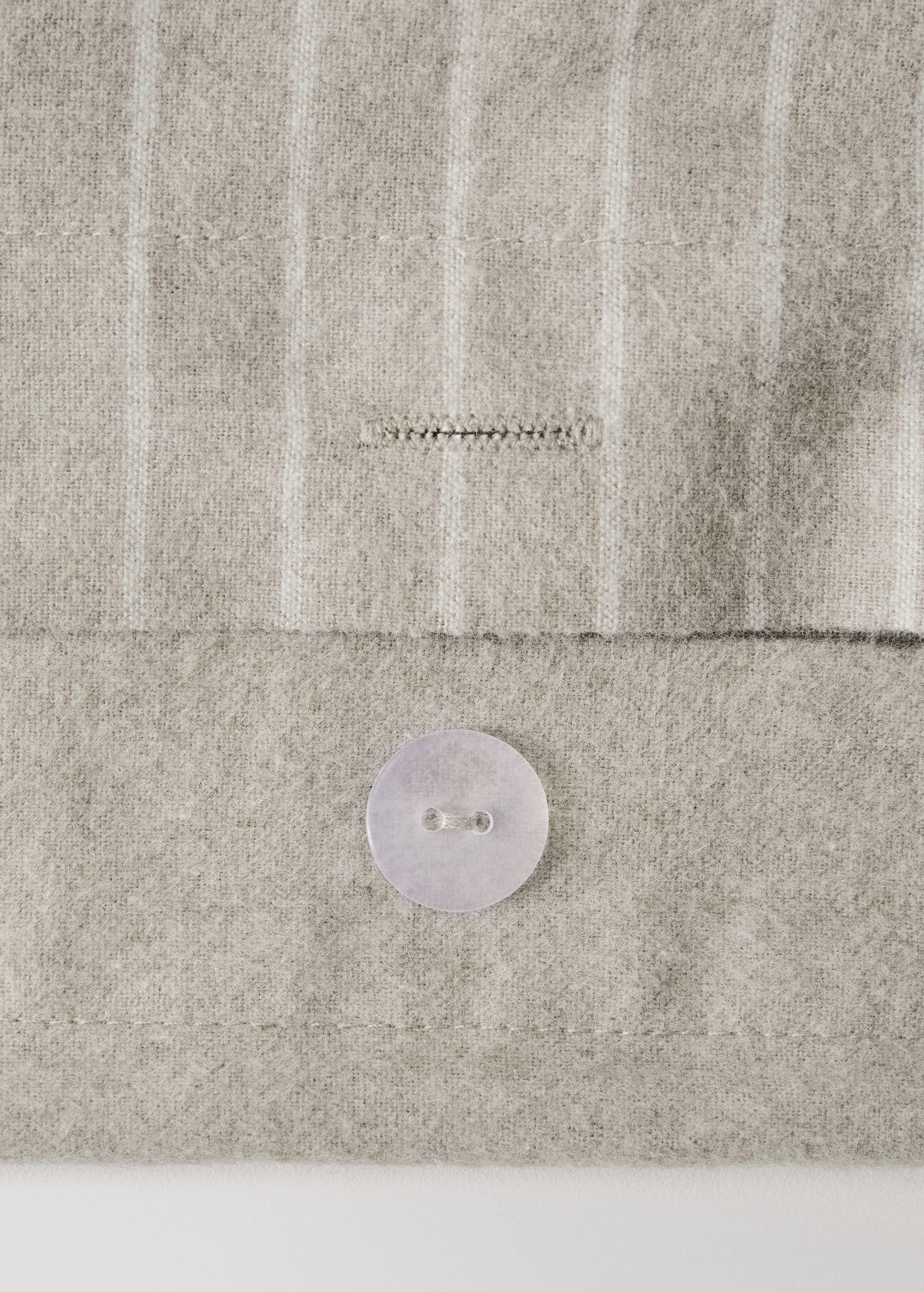 Housse de couette coton flanelle avec fils mélangées et fines rayures lit 135/140 cm - Détail de l'article 1