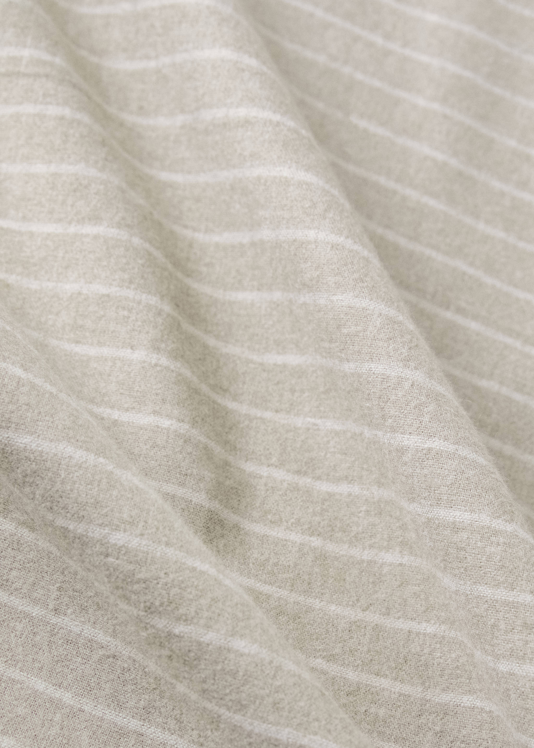 Melange cotton flannel duvet cover with fine-striped yarn for 150/160cm bed - Details of the article 2