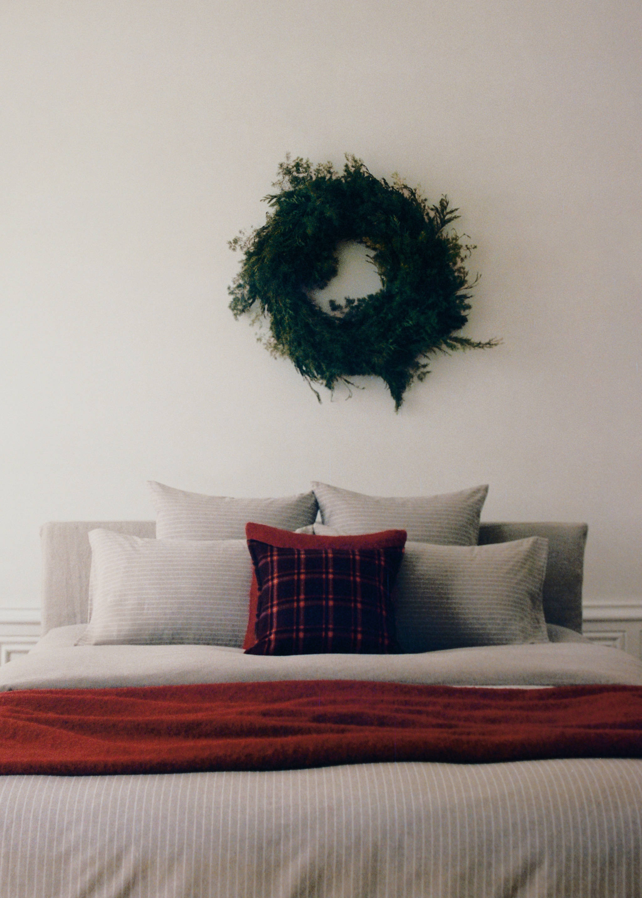 Husă de pilotă din bumbac flanelat cu dungi fine pentru pat de 180/200 cm - Detaliu al articolului 6