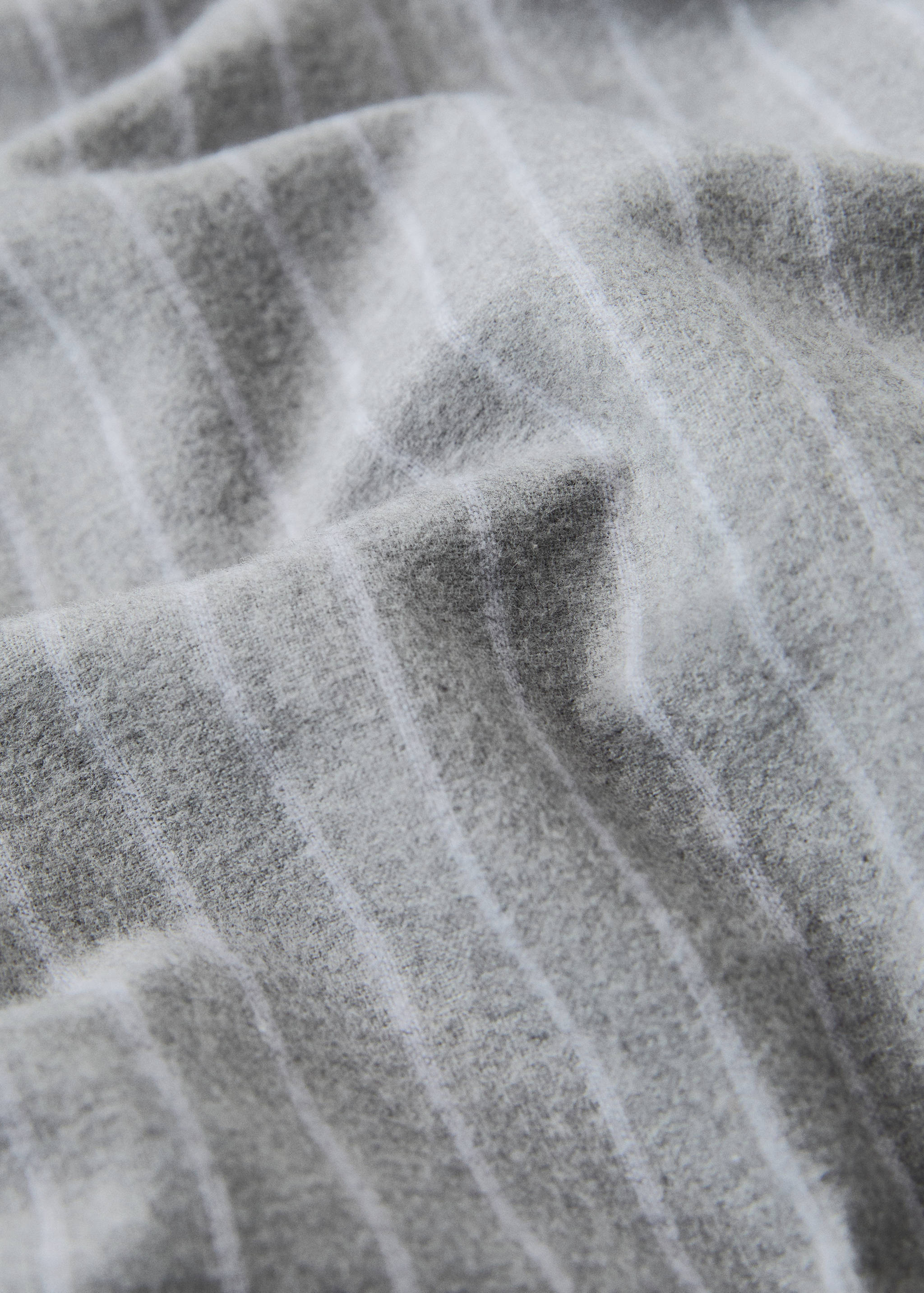 Cotton flannel duvet cover with fine-striped yarn for 180/200cm bed - Details of the article 2