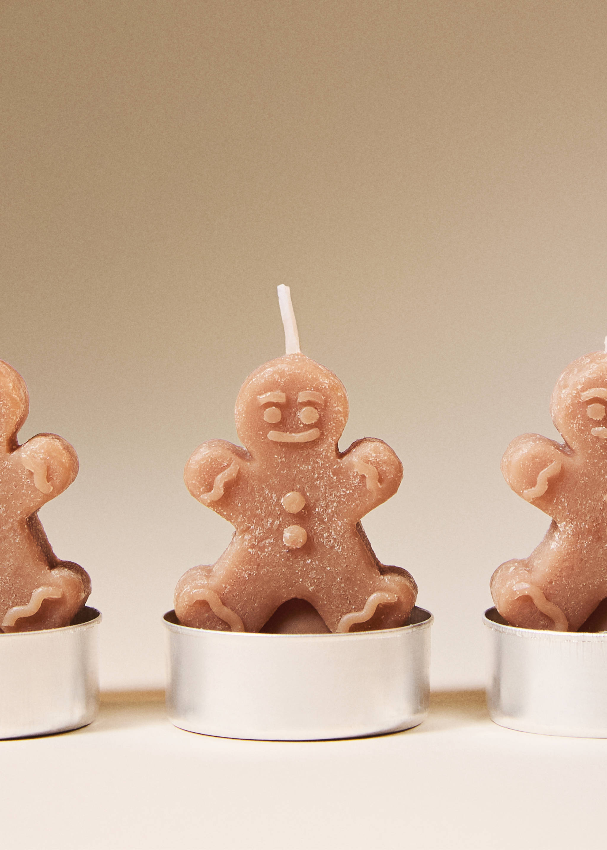 Dekorative Kerzen im Keksdesign, 6 Stück - Allgemeine Ansicht