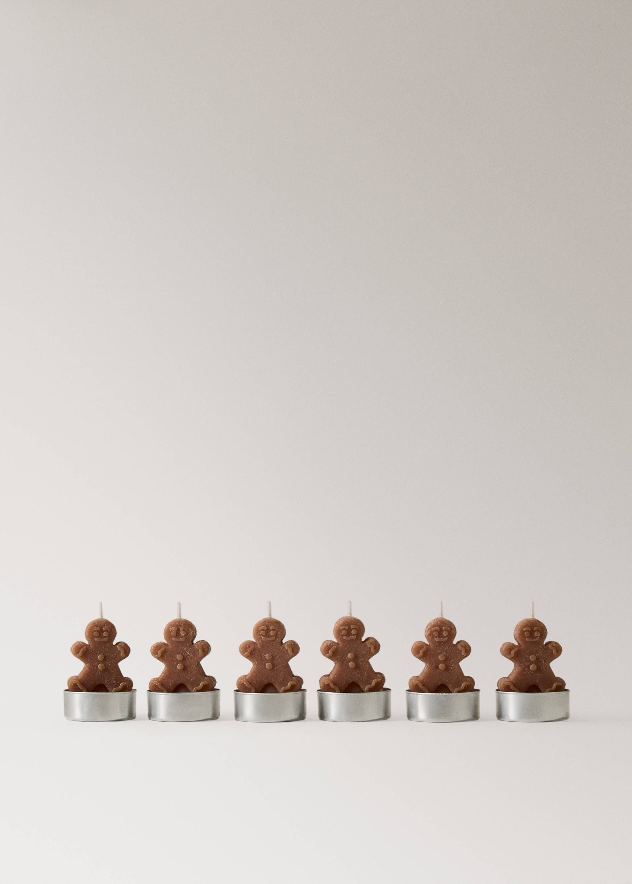 Dekorative Kerzen im Keksdesign, 6 Stück - Artikel ohne Model