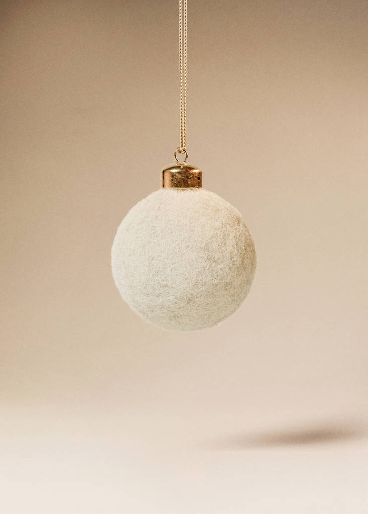 MANGO HOME - Décorations pour sapin boules en feutre blanc - Taille unique