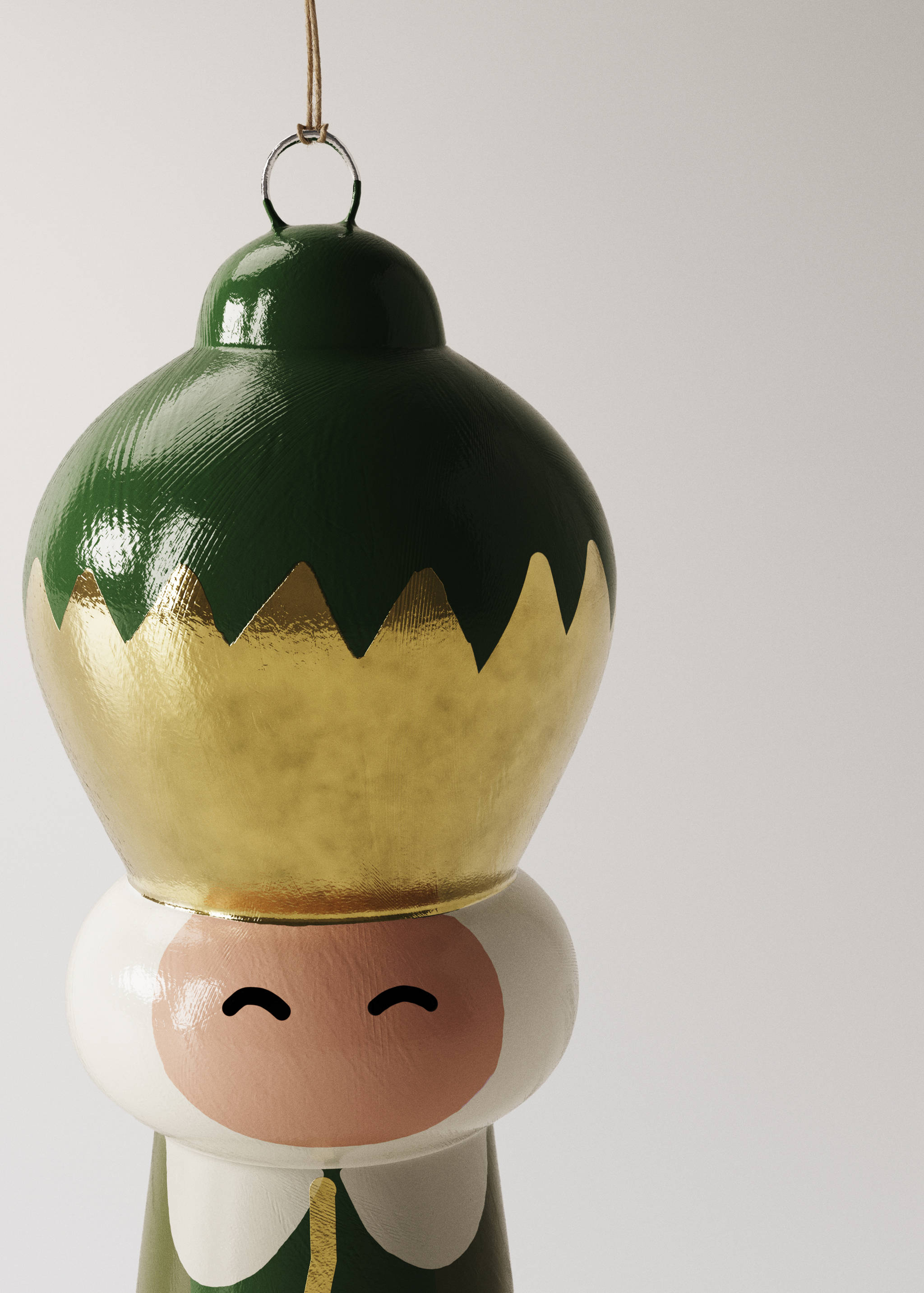 Ornament Regele Melchior din 100% lemn - Detaliu al articolului 2