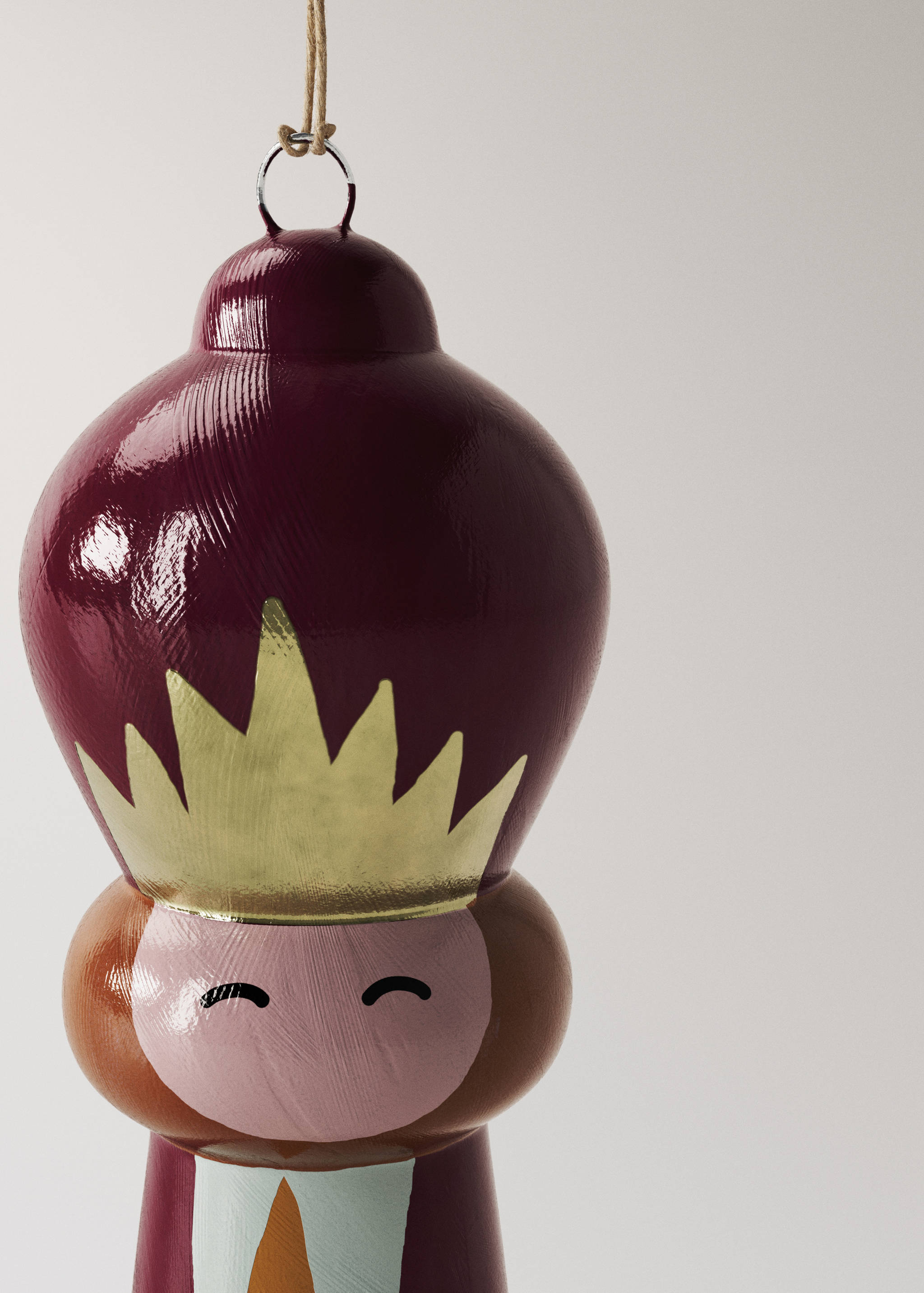 100% wood King Gaspar decoration - Details of the article 2