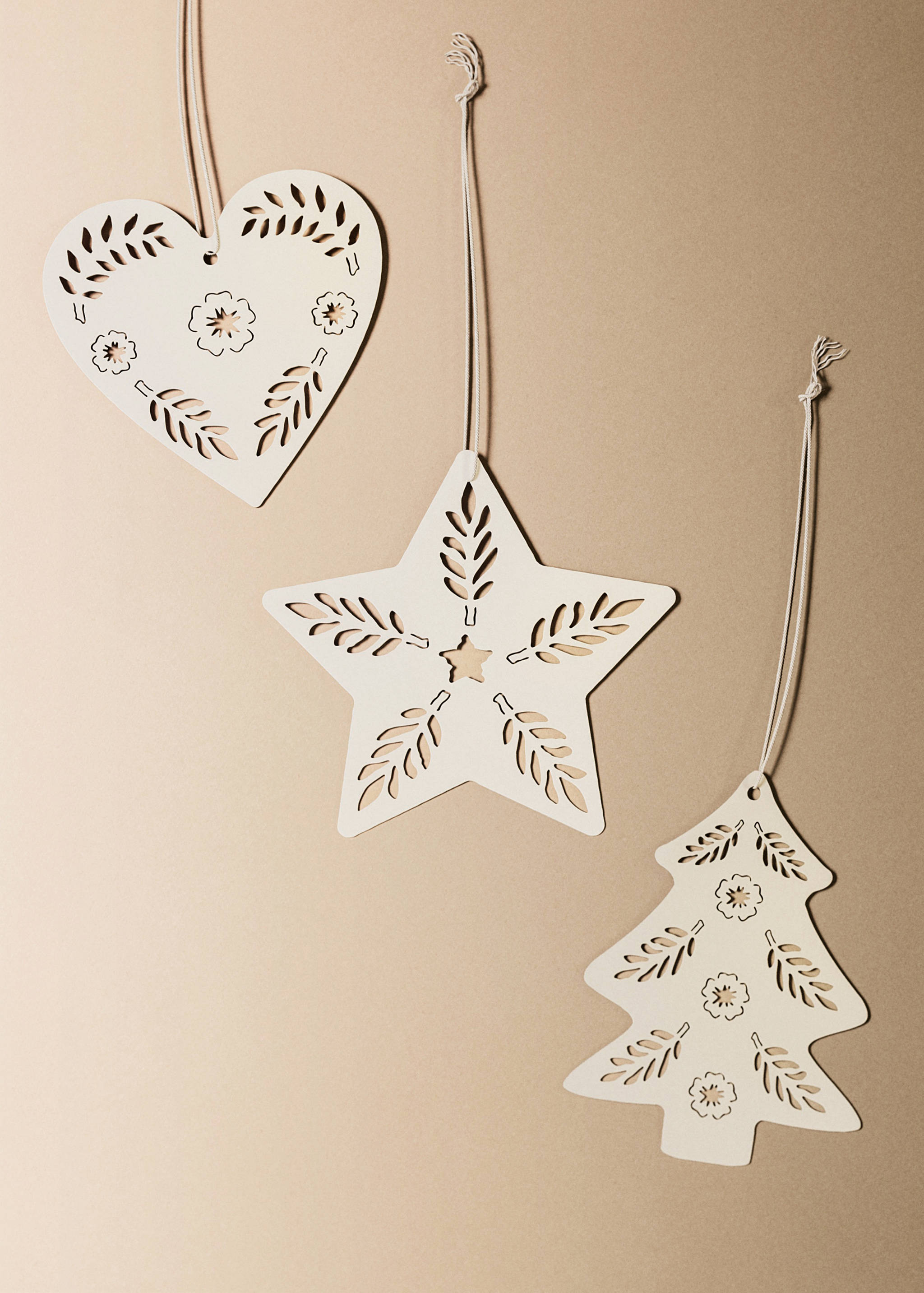 Set of 9 paper tree decorations - General plane