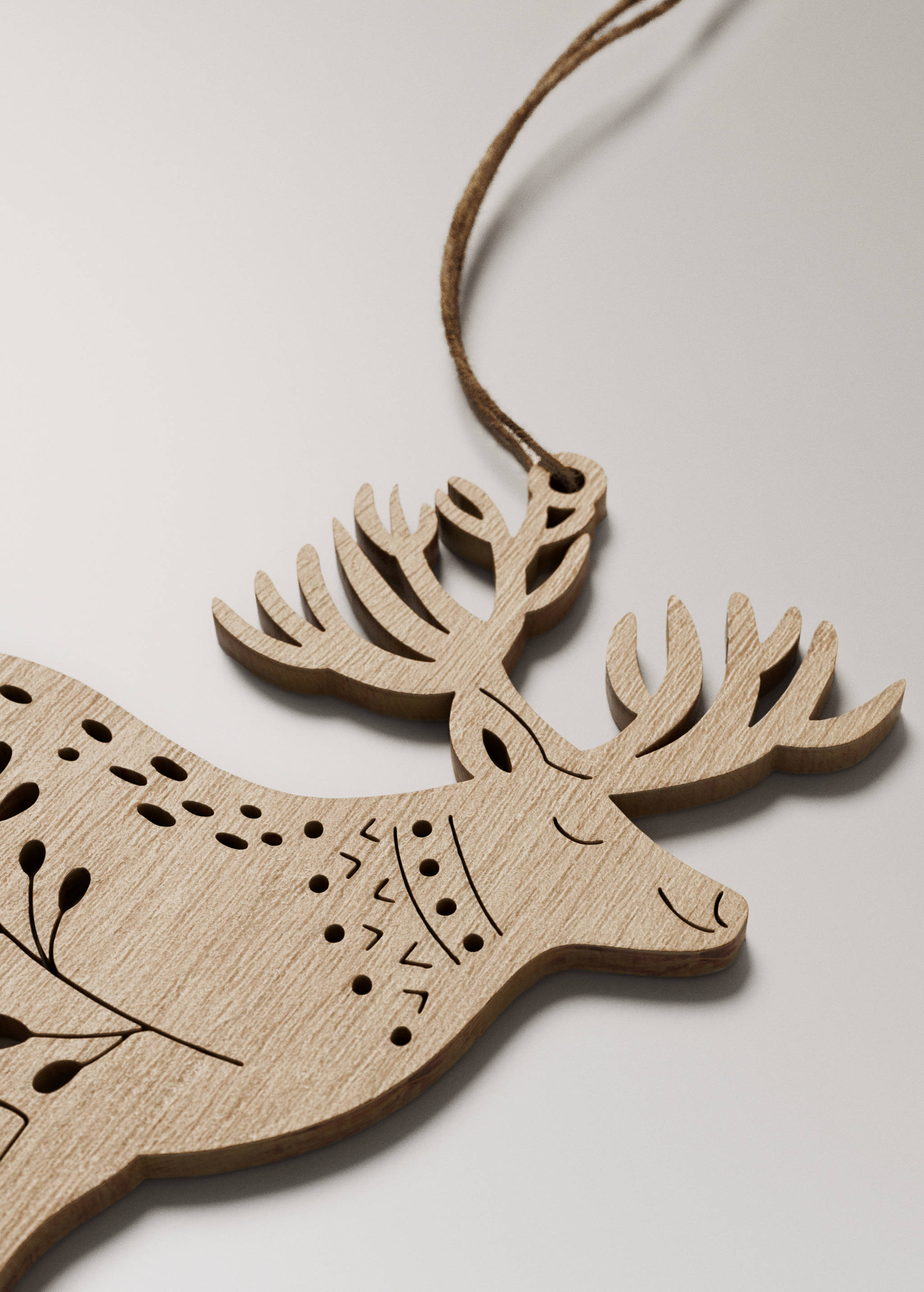 Set of 9 wooden tree decorations - Details of the article 2