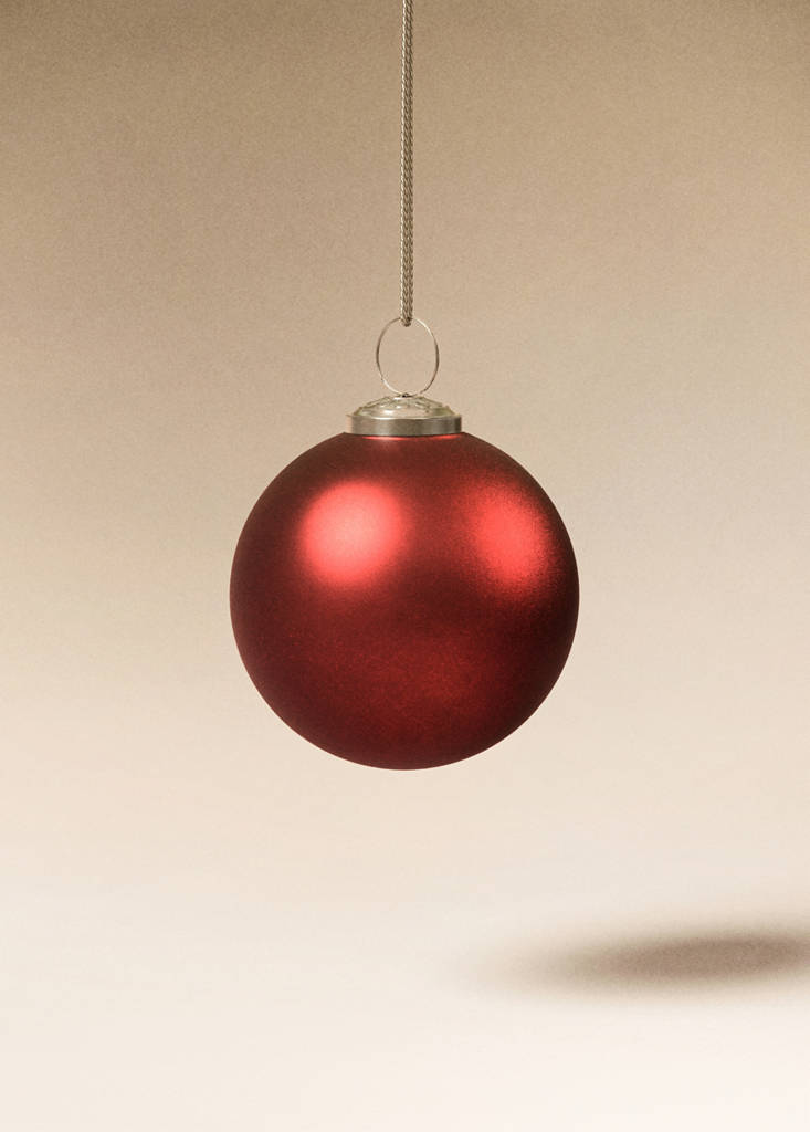 MANGO HOME - Lot décoration sapin rond rouge - Taille unique