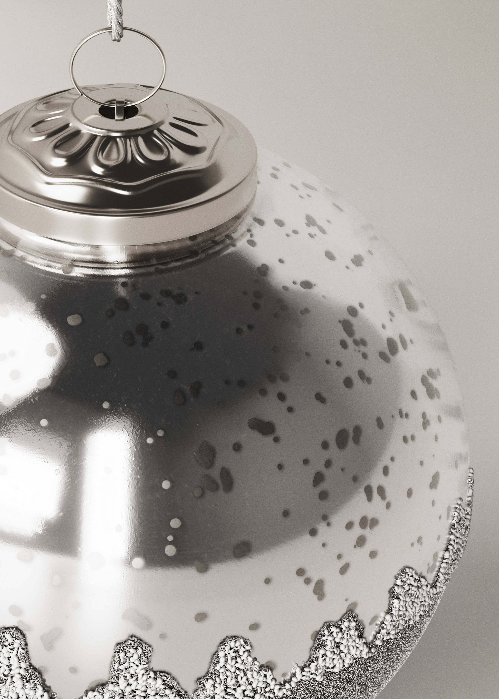 Julgransprydnader med snöflingsdetaljer - Detaljer om artikeln 3