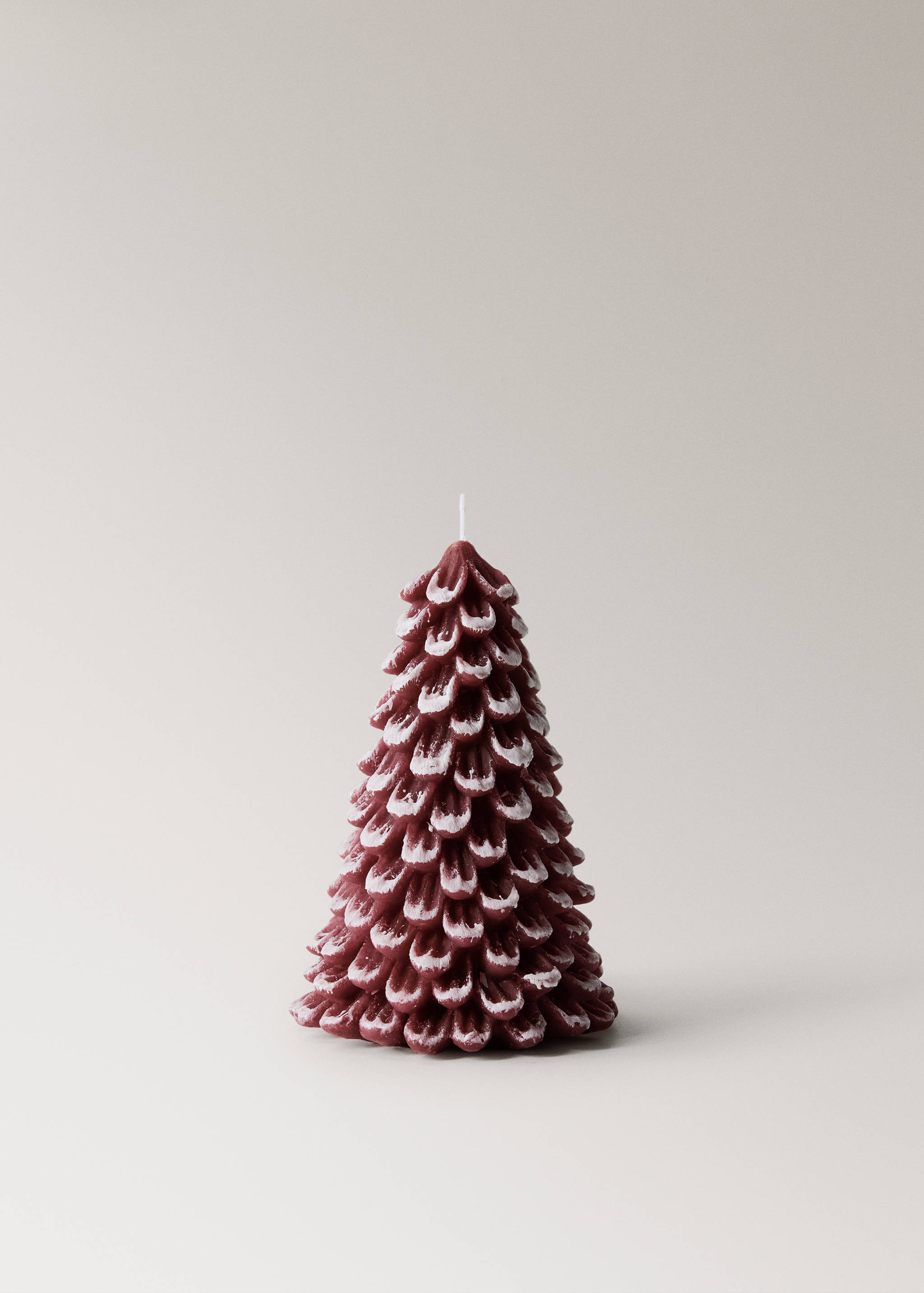 Decorative snow-covered fir candle - Article without model