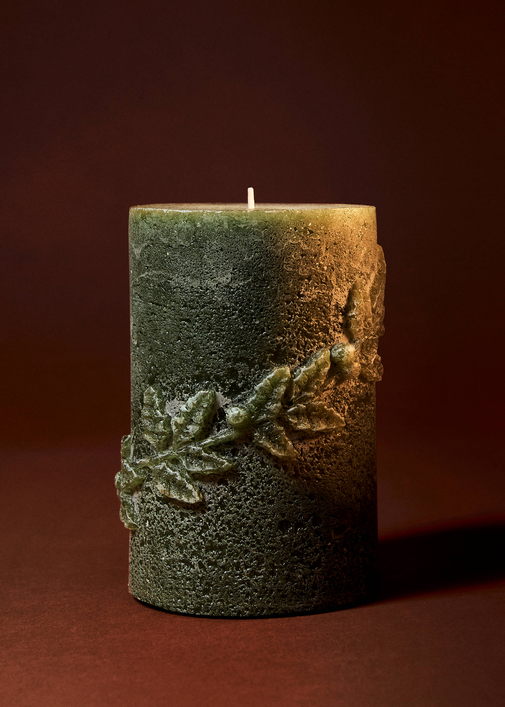 Candela decorativa foglie media - Piano generale