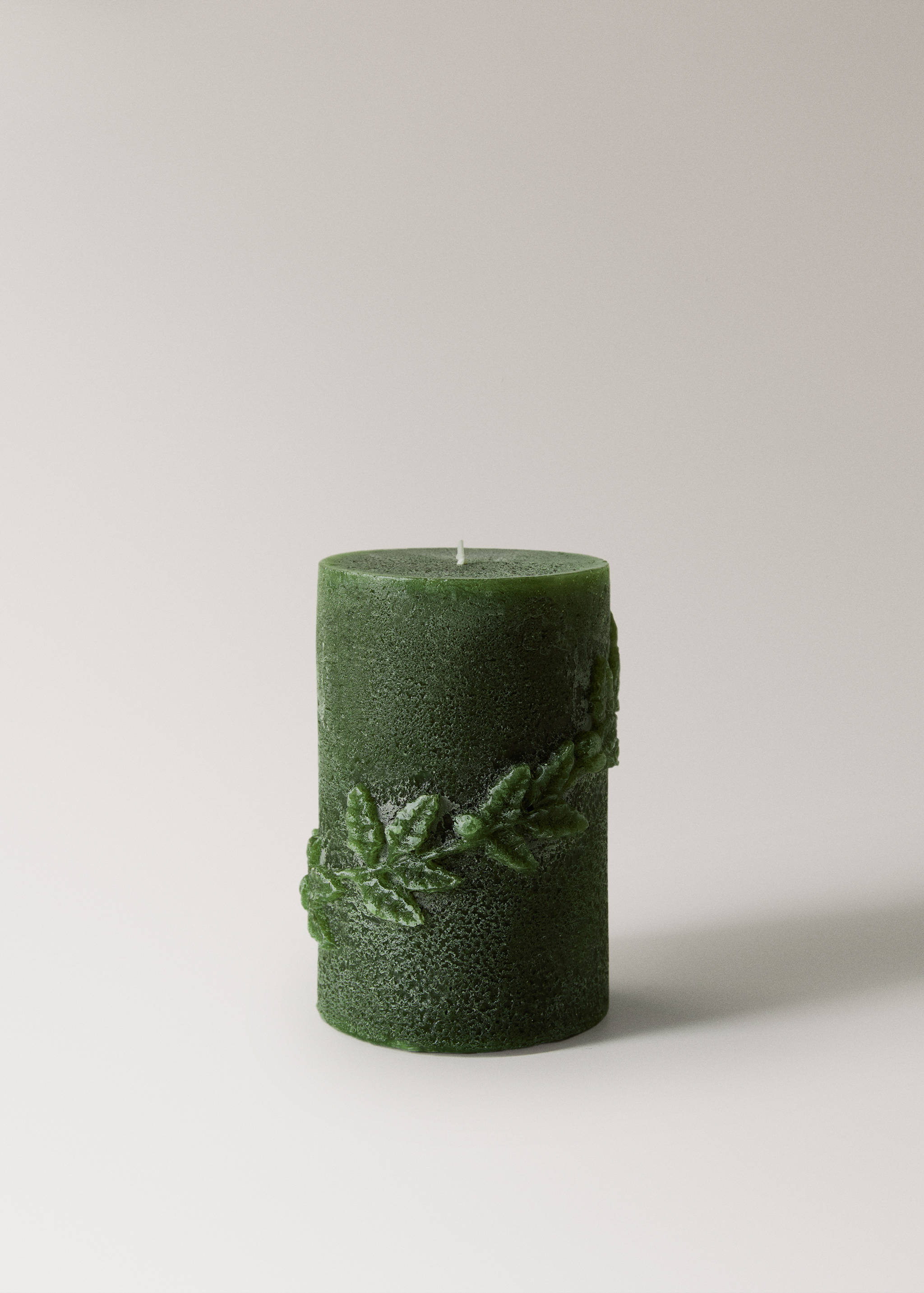 Candela decorativa foglie media - Articolo senza modello